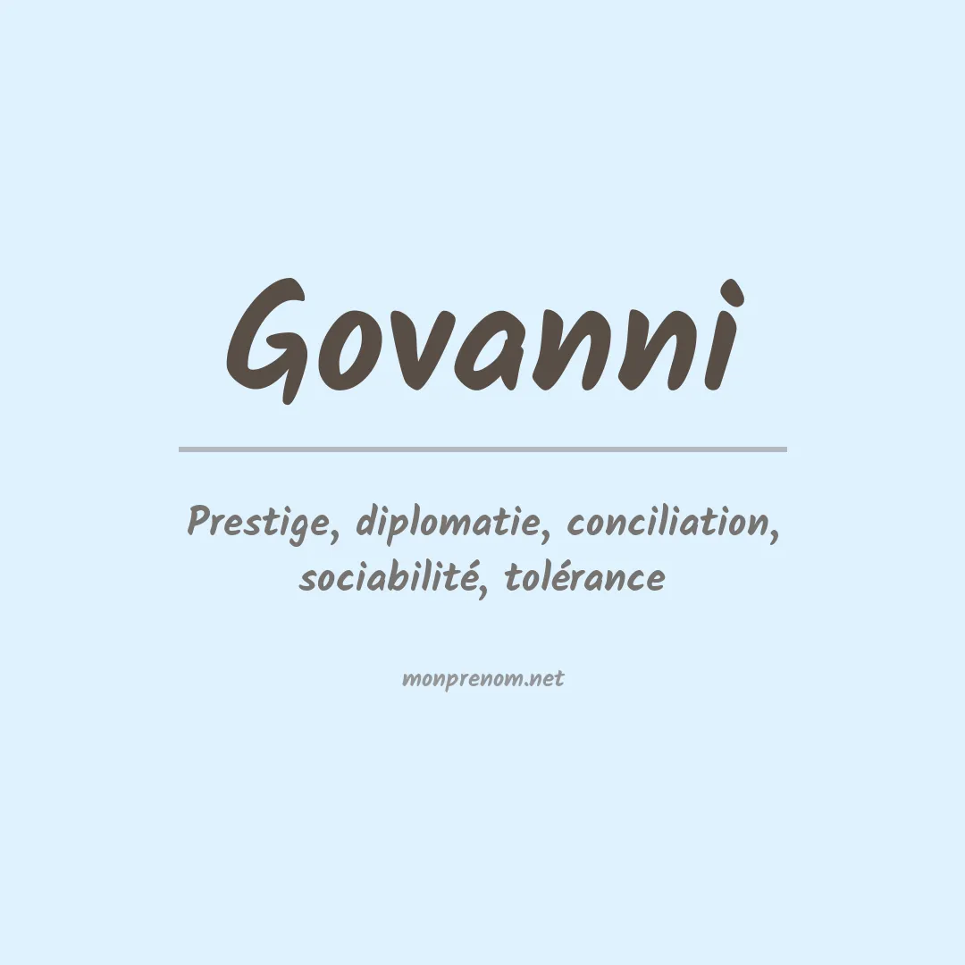 Prénom Govanni