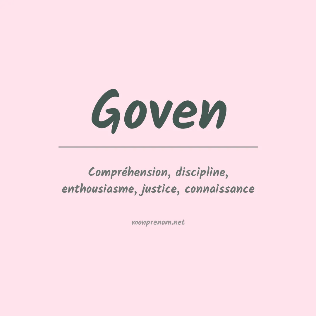 Signification du prénom Goven