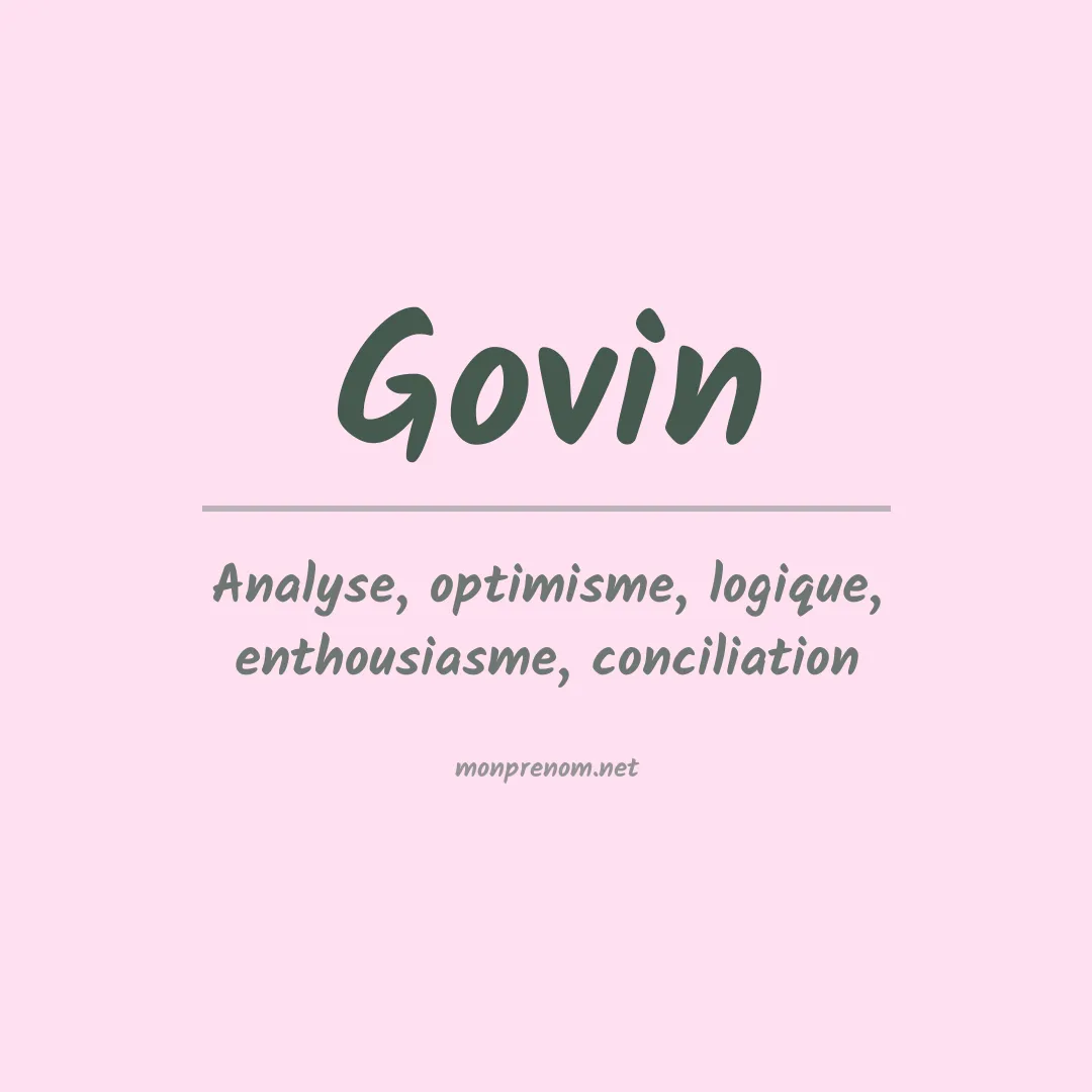 Signification du prénom Govin