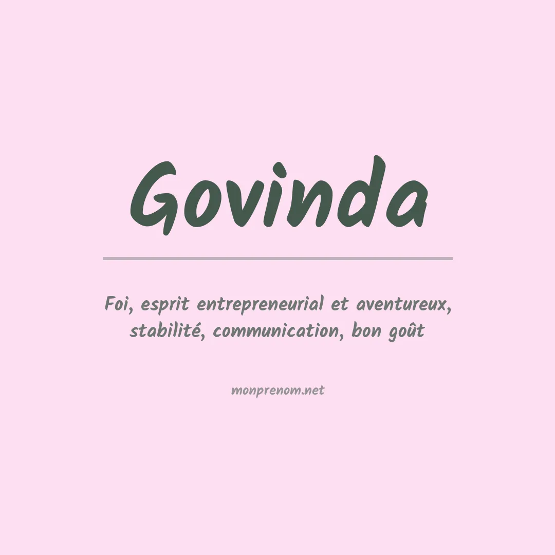 Prénom Govinda
