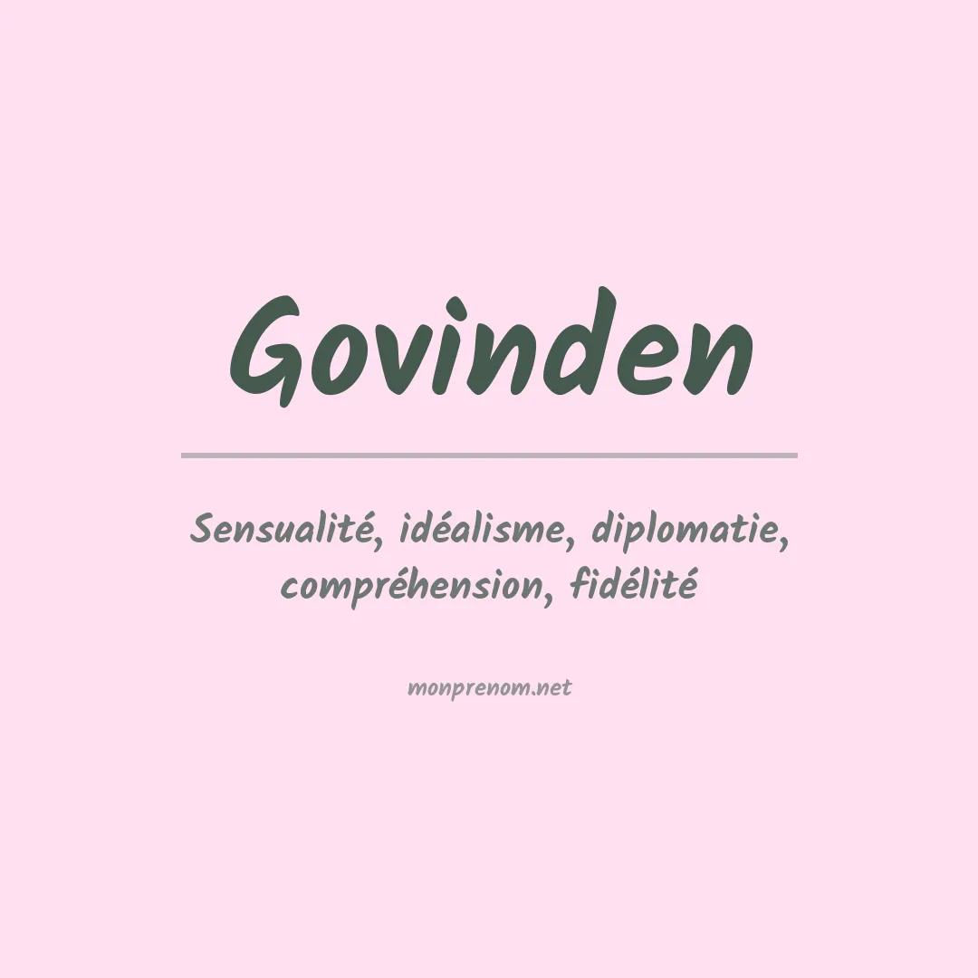 Signification du prénom Govinden