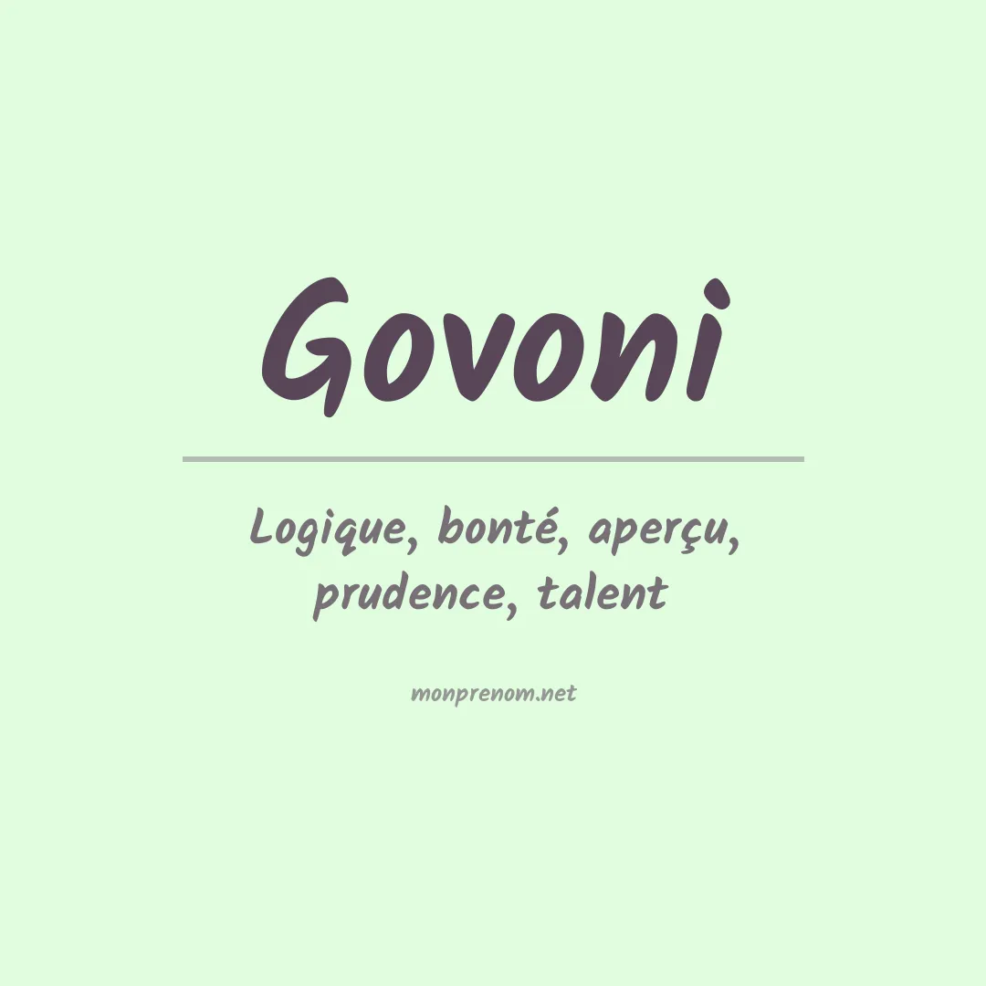 Prénom Govoni