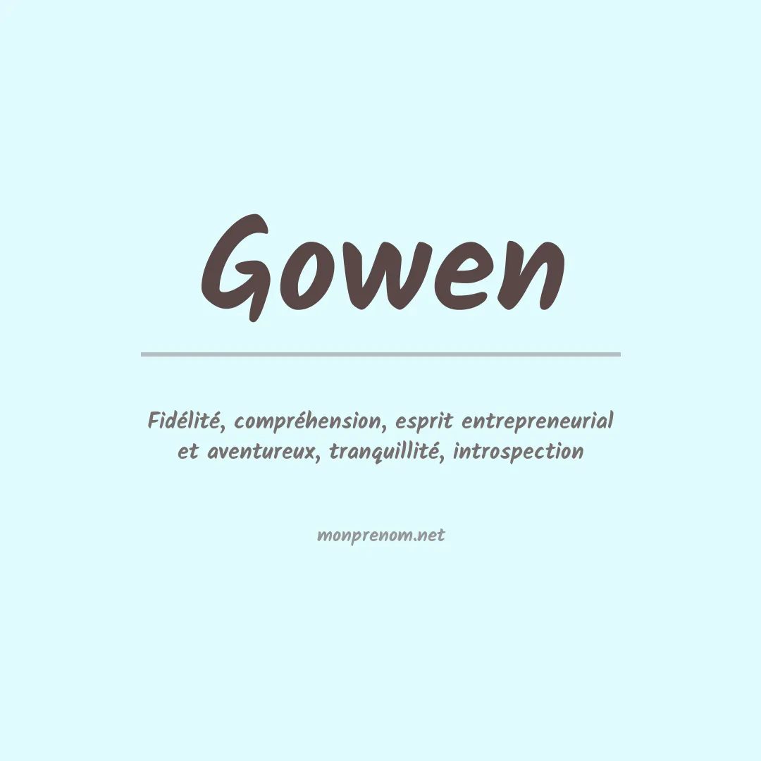 Prénom Gowen