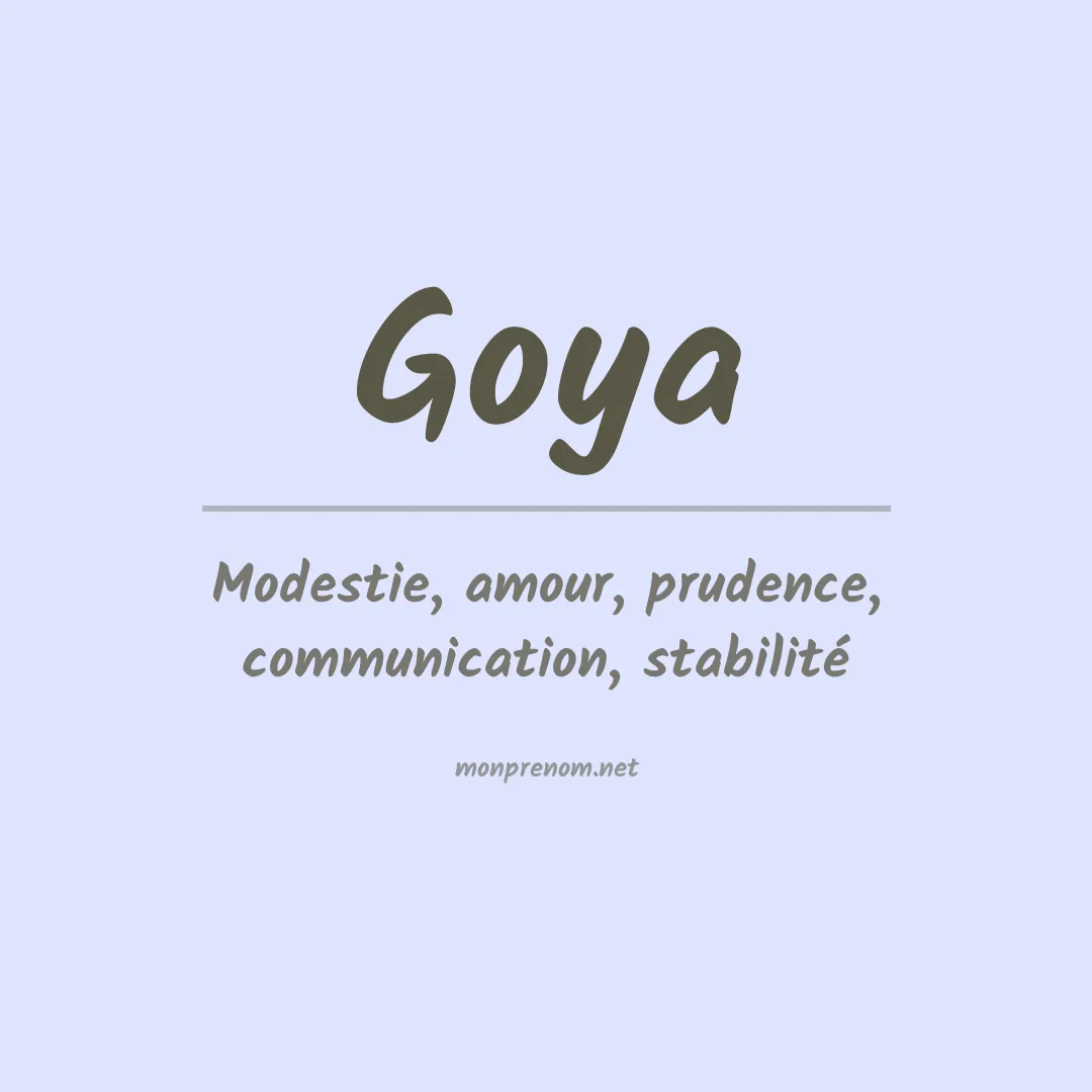 Prénom Goya