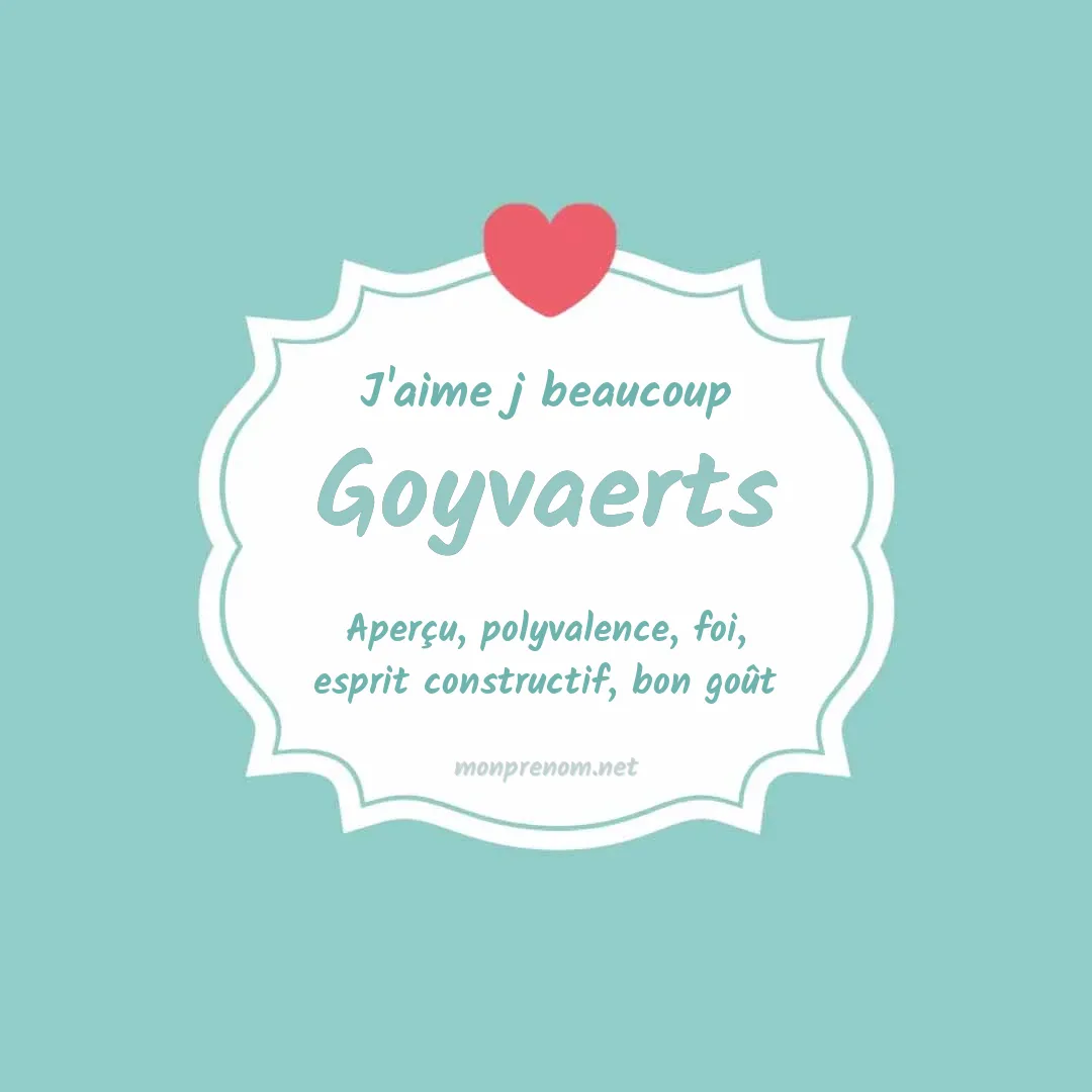 J'aime beaucoup Goyvaerts