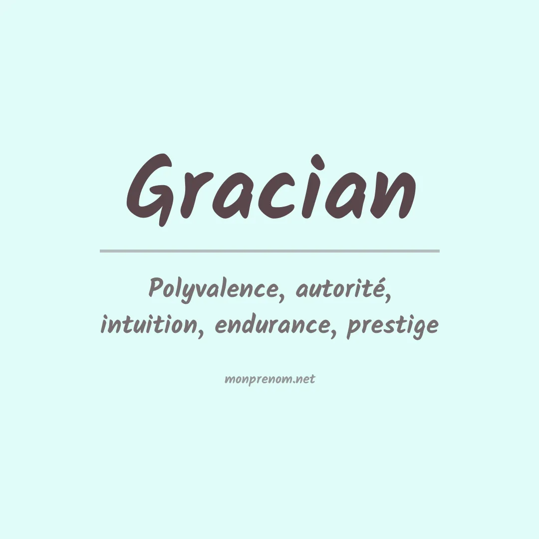 Prénom Gracian