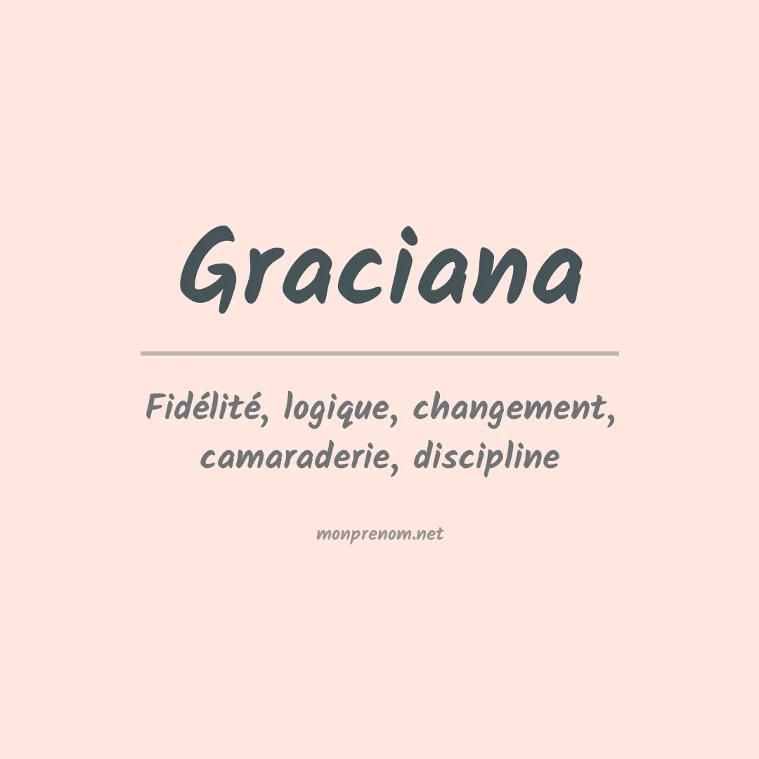 Signification du prénom Graciana