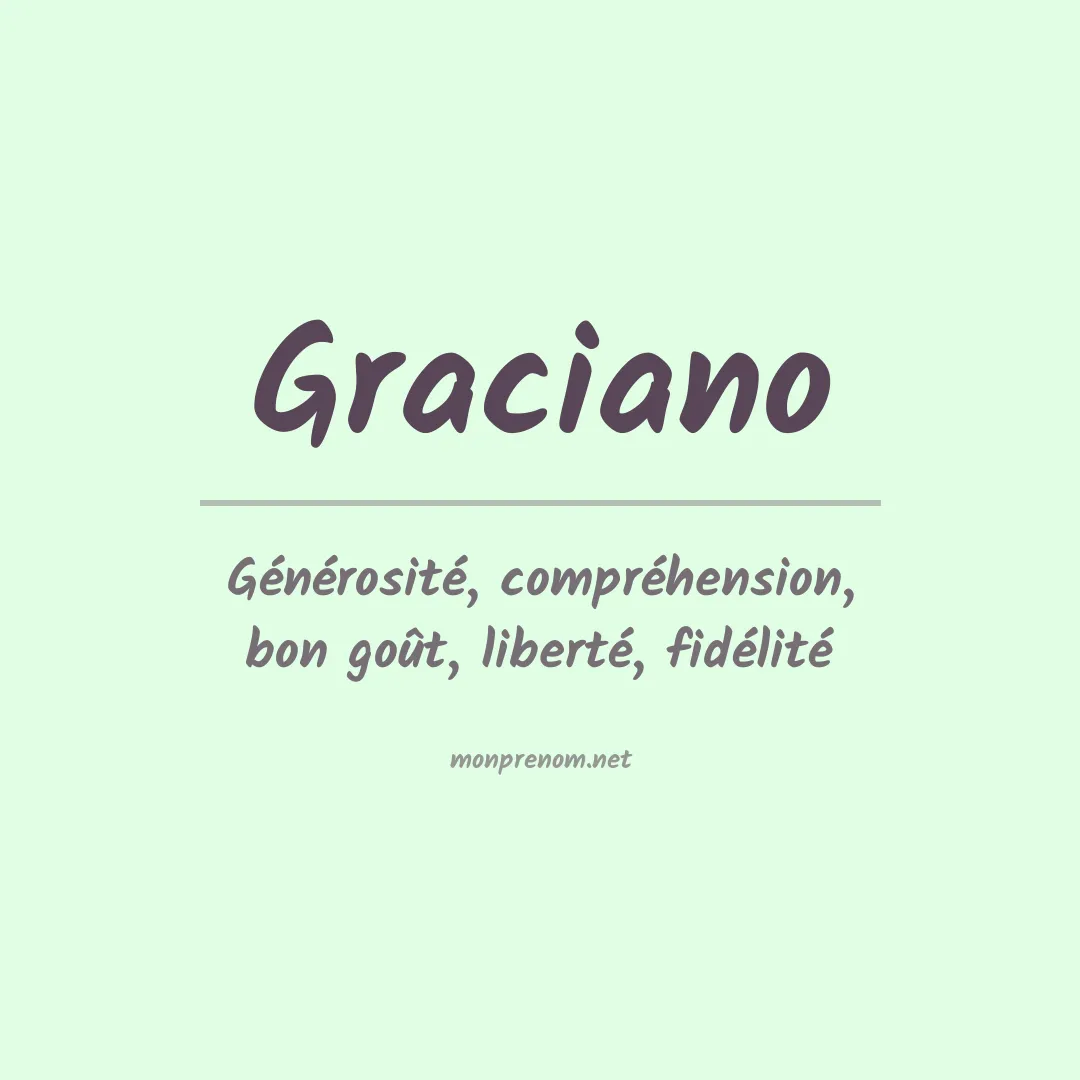 Prénom Graciano