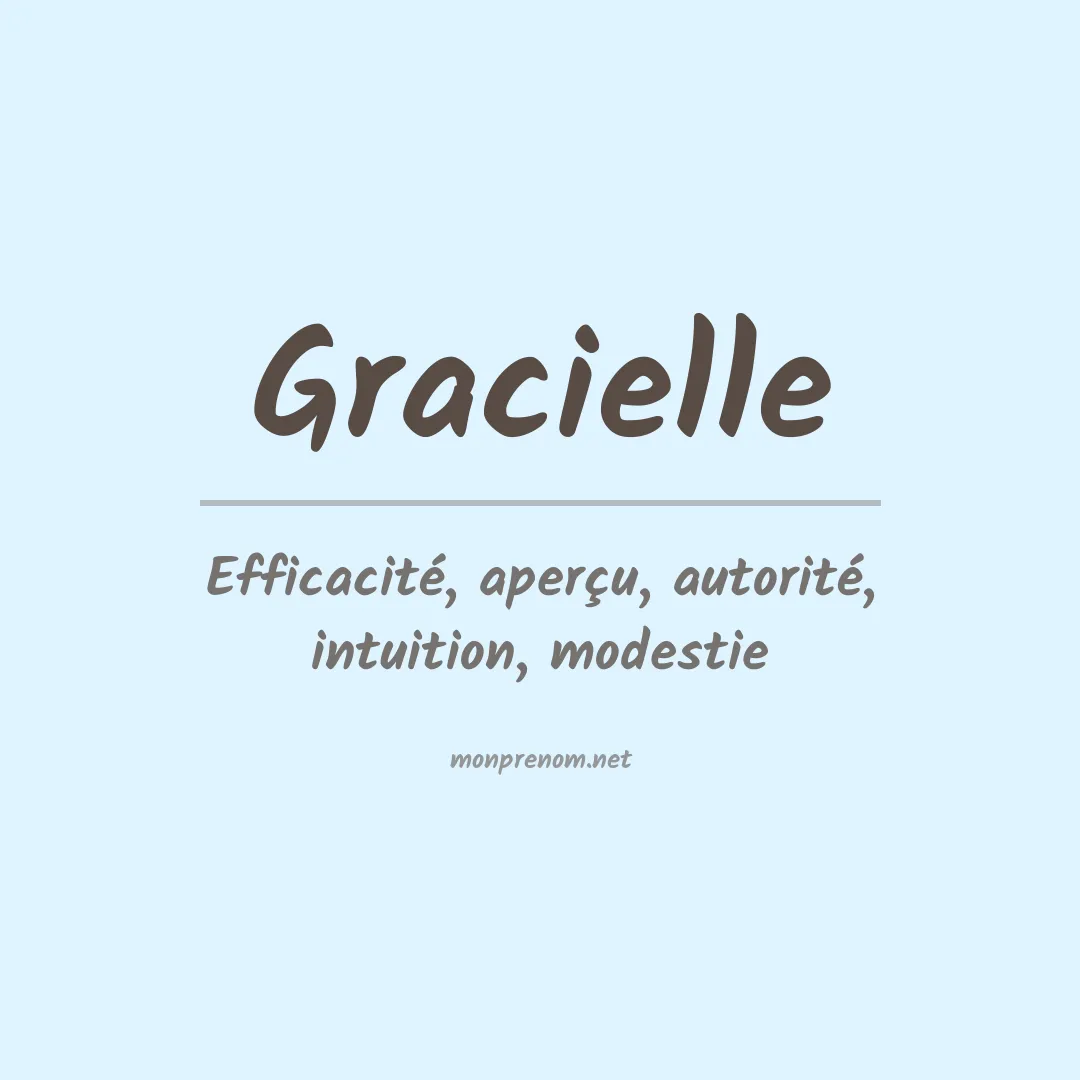 Signification du prénom Gracielle