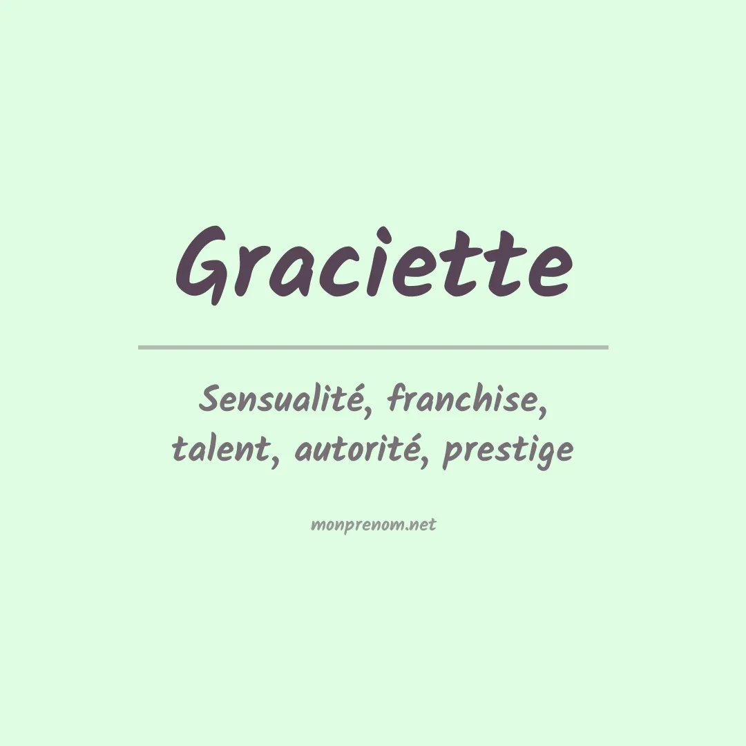 Signification du prénom Graciette