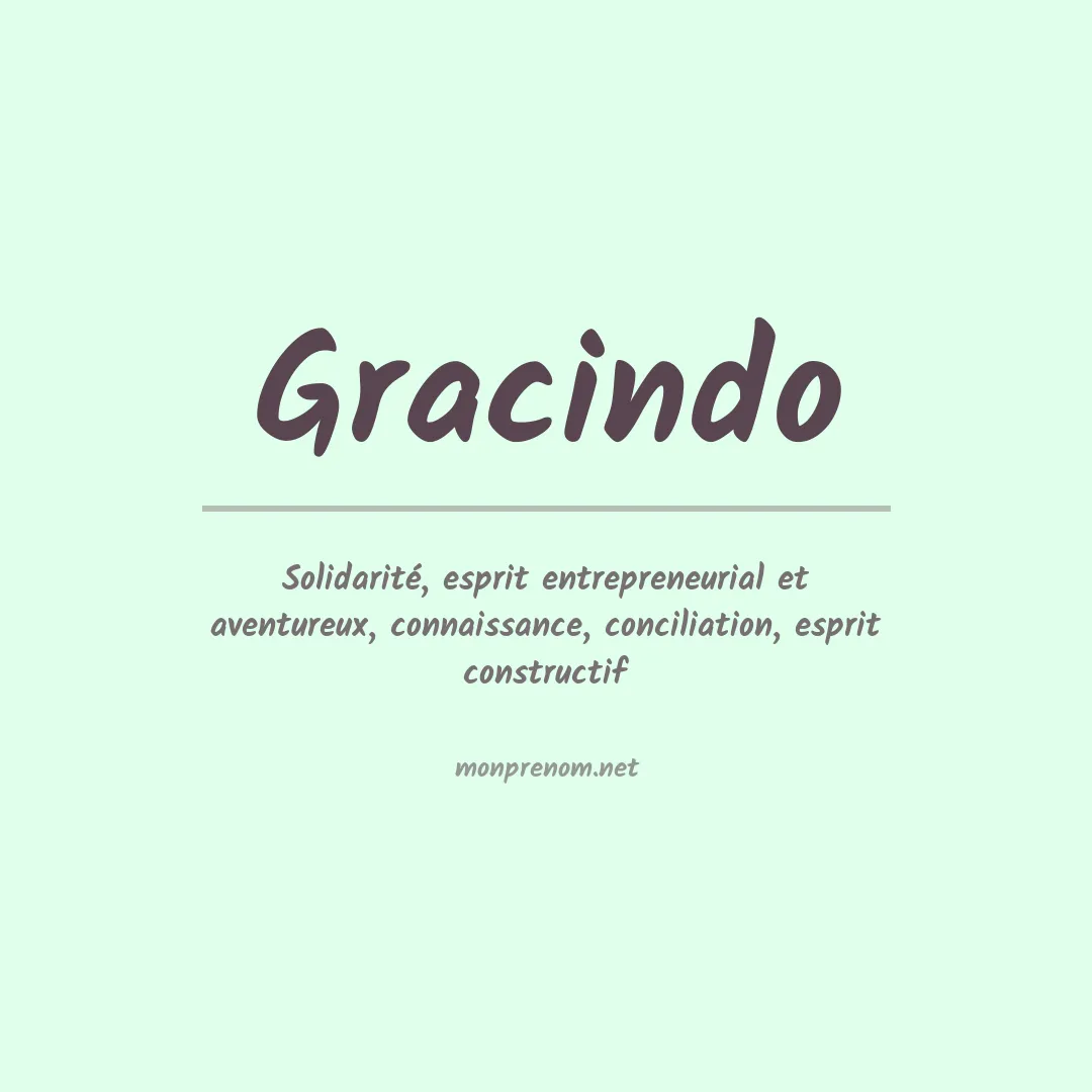 Signification du prénom Gracindo