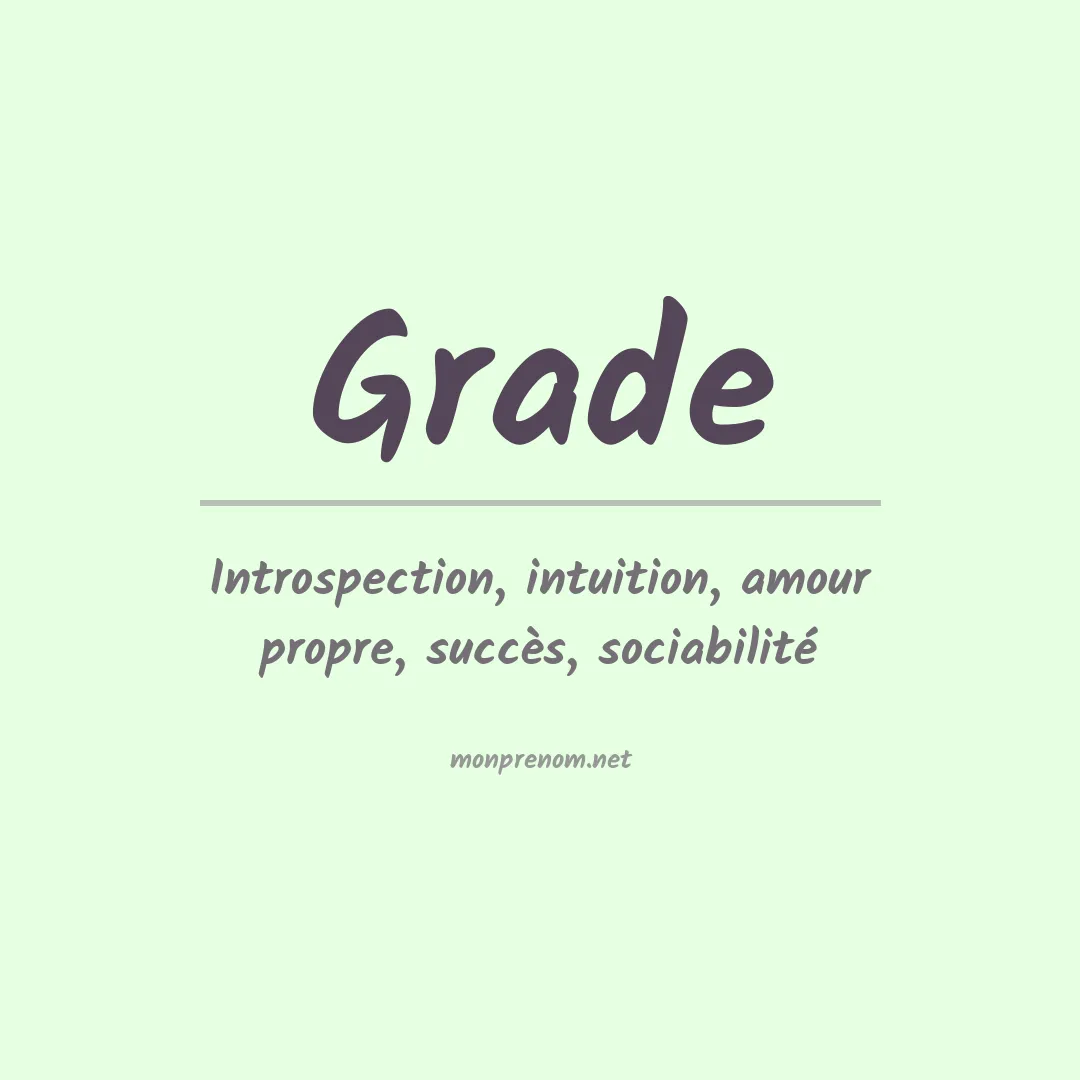 Prénom Grade