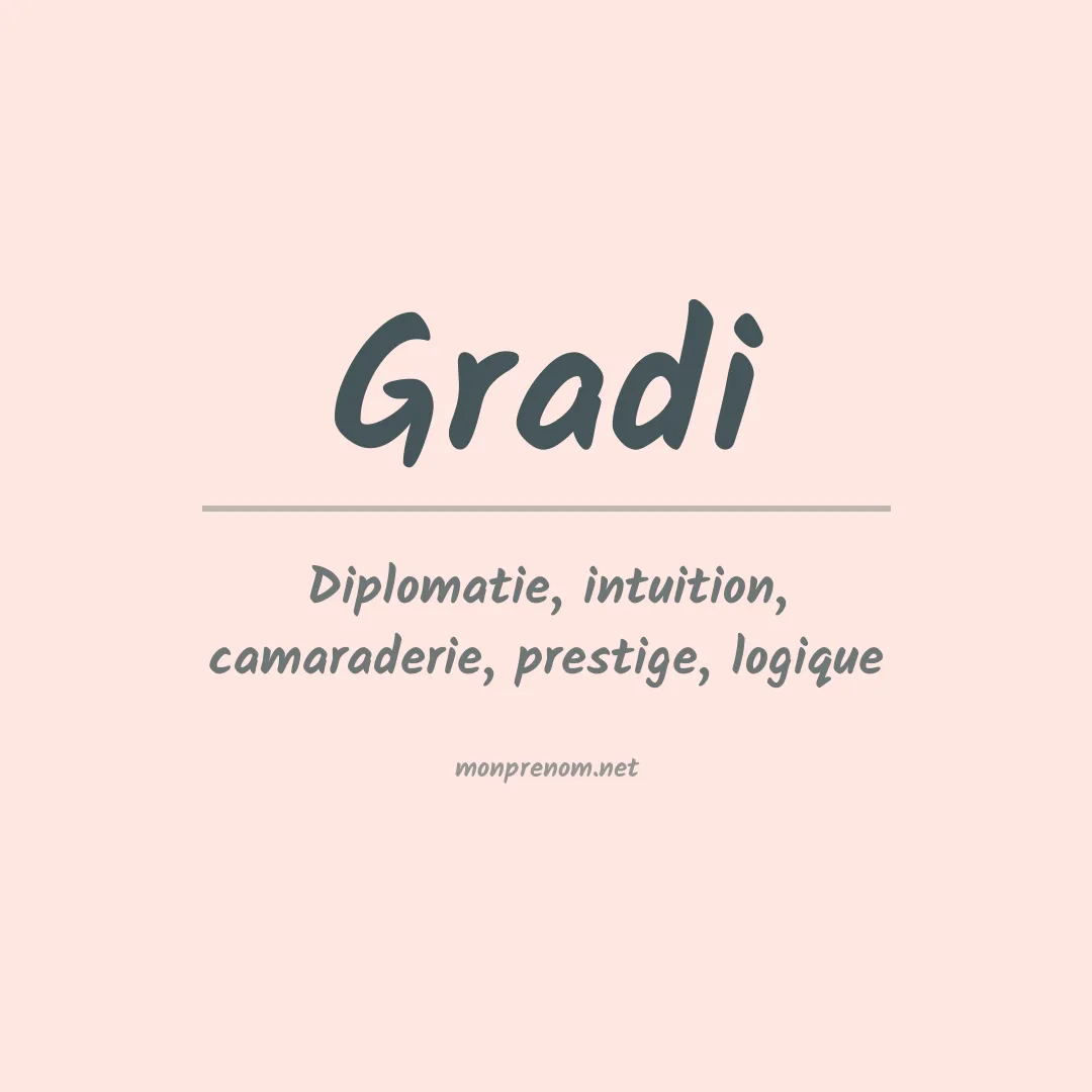 Signification du prénom Gradi