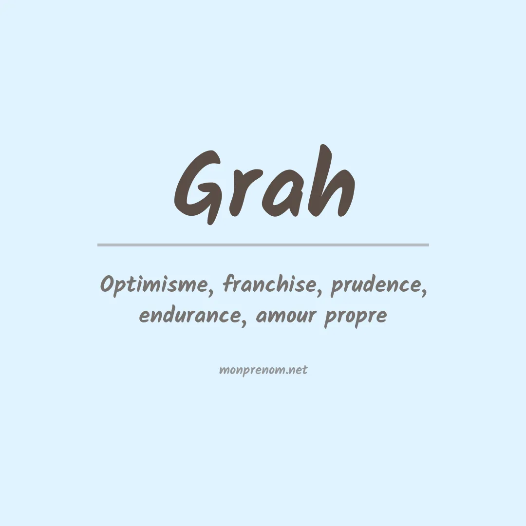Signification du prénom Grah