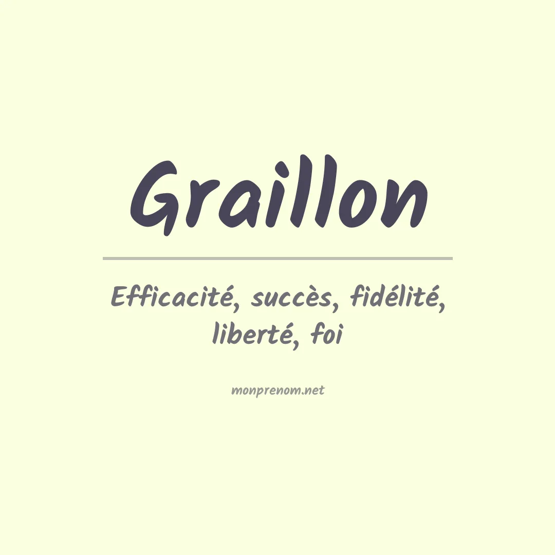 Signification du prénom Graillon