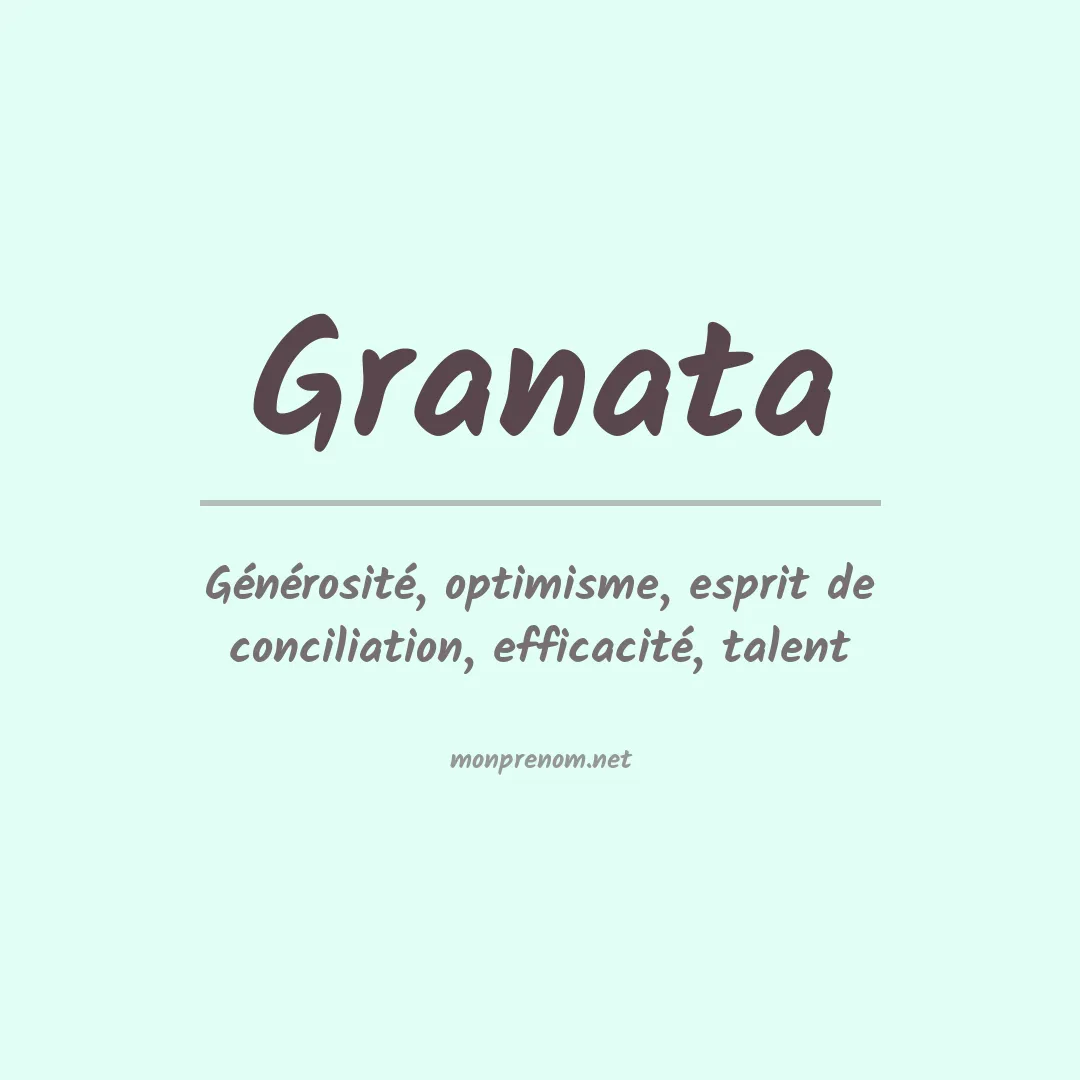 Prénom Granata