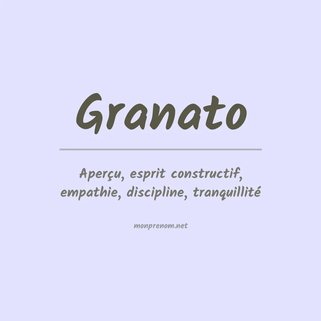 Prénom Granato