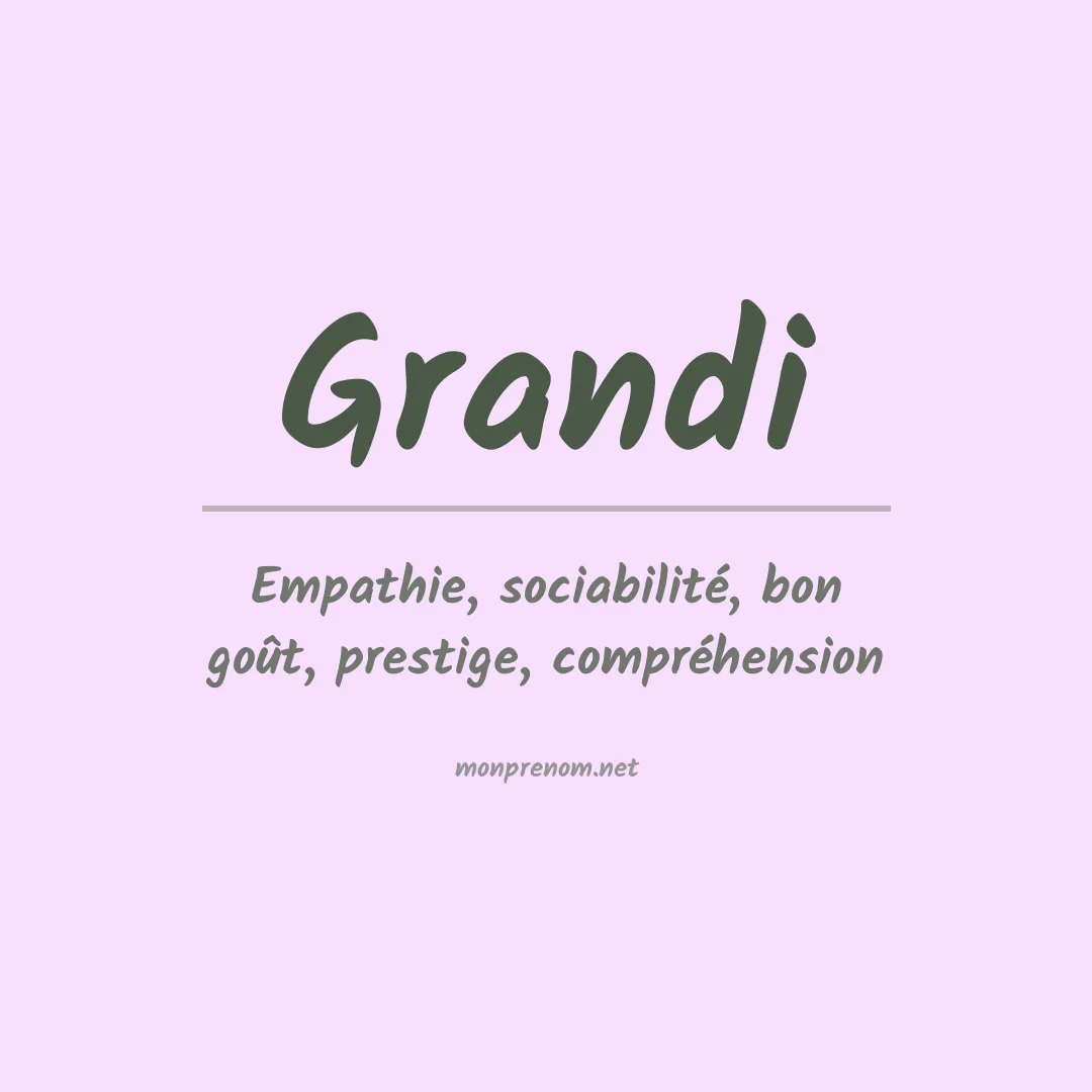 Prénom Grandi