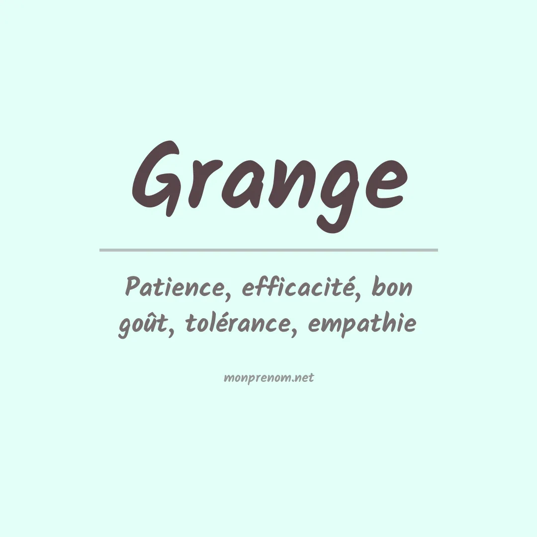Prénom Grange
