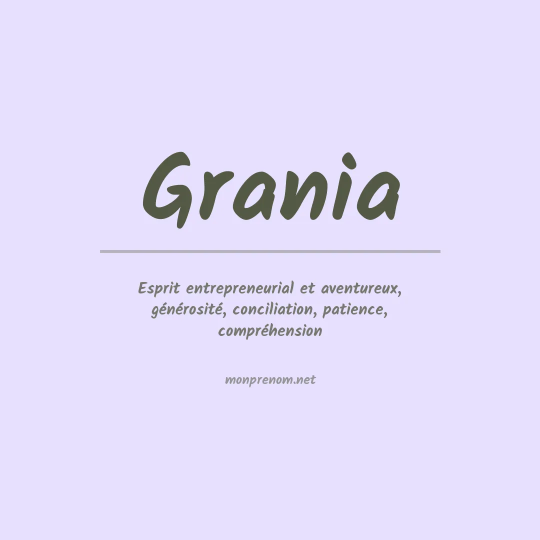 Prénom Grania