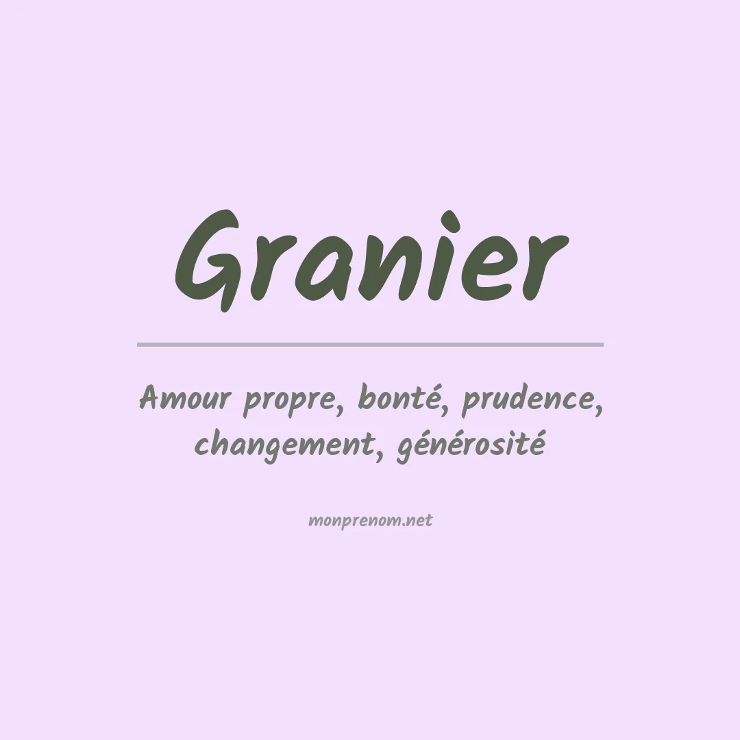 Prénom Granier