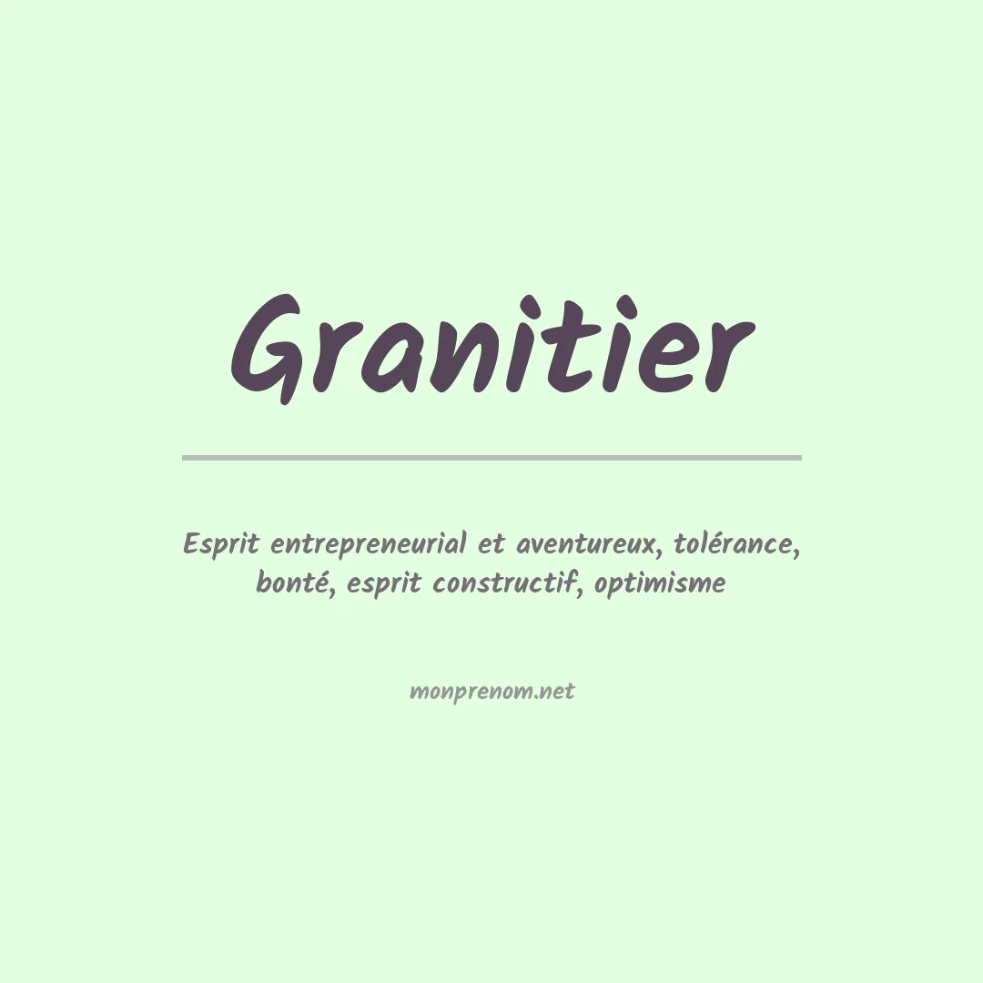 Prénom Granitier
