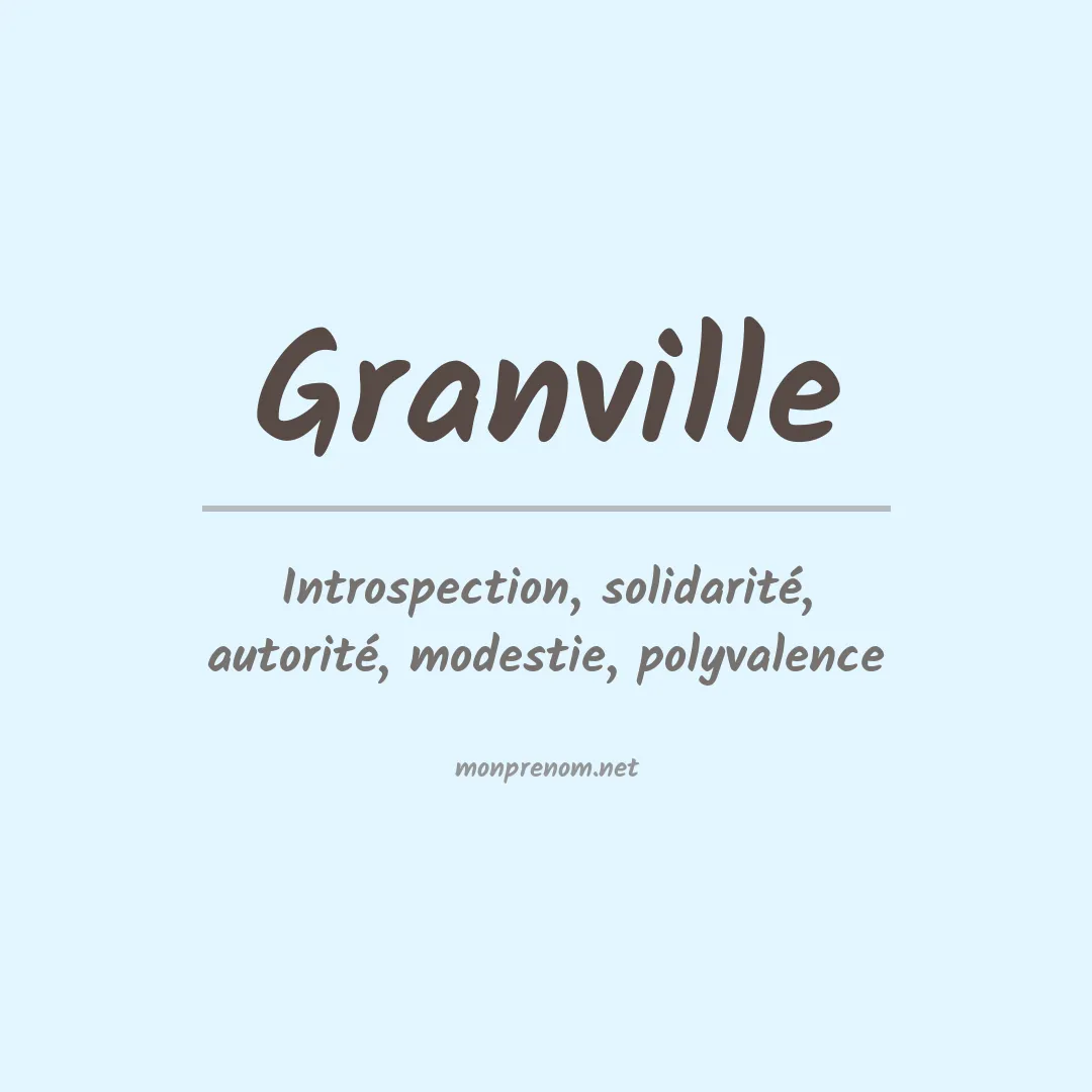 Prénom Granville