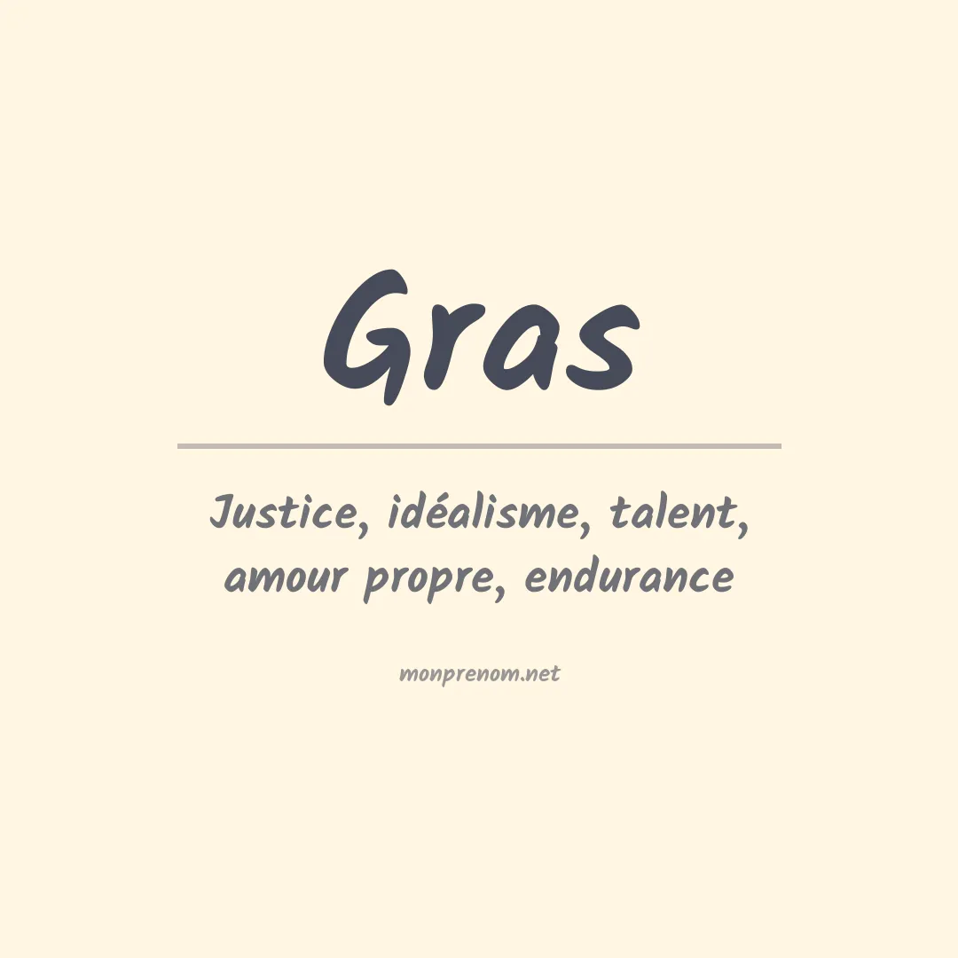 Prénom Gras
