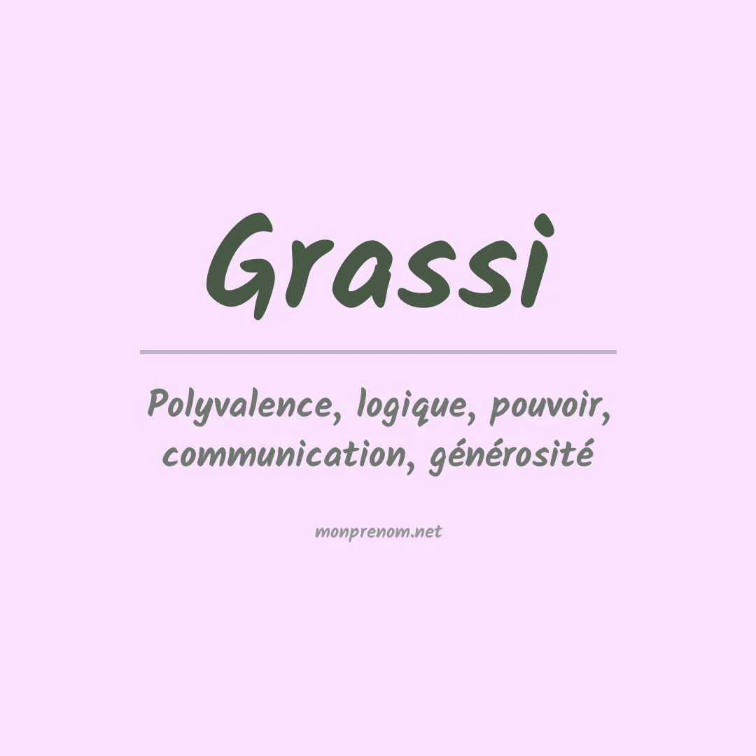 Prénom Grassi