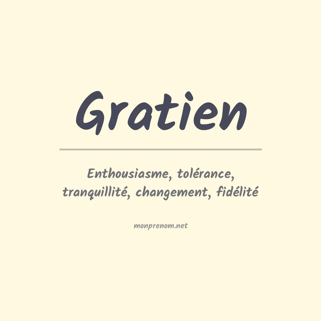 Signification du prénom Gratien
