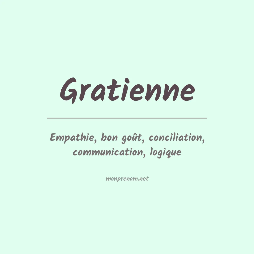 Signification du prénom Gratienne