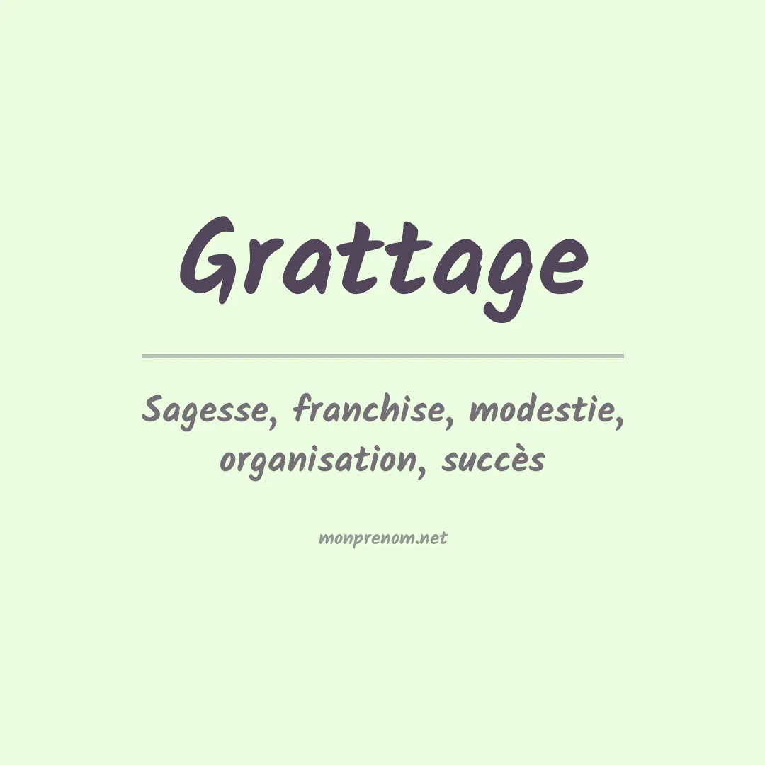 Signification du prénom Grattage