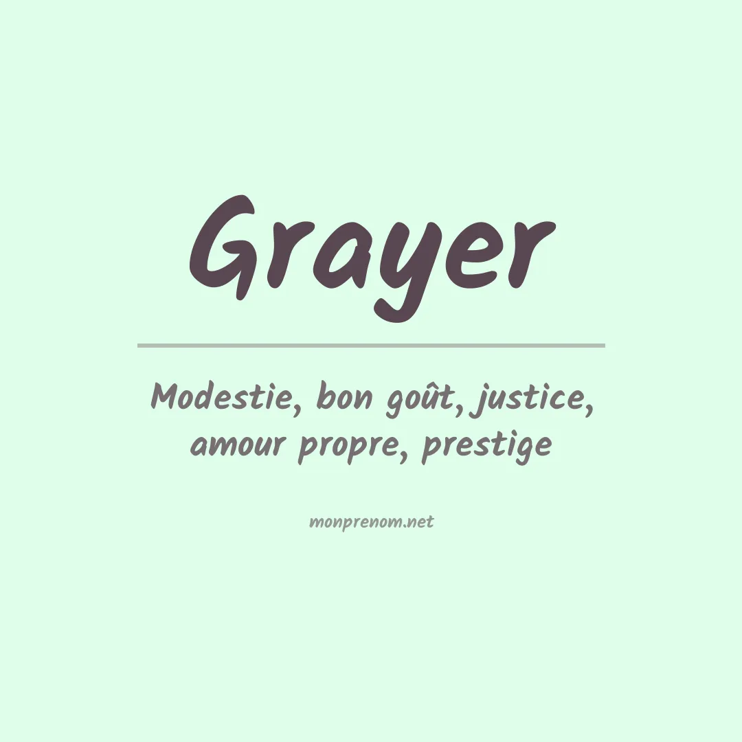 Prénom Grayer