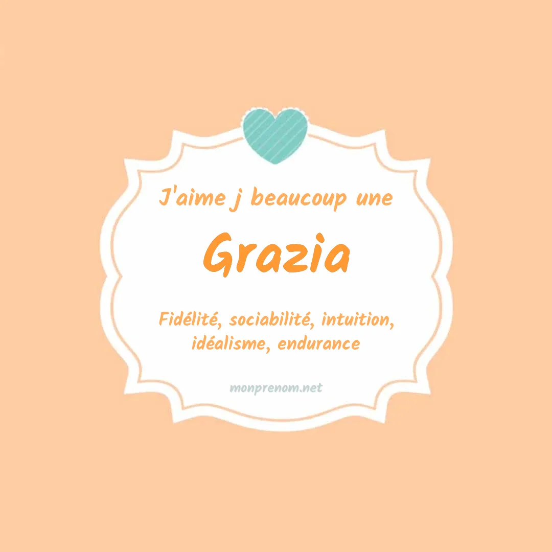 J'aime beaucoup Grazia