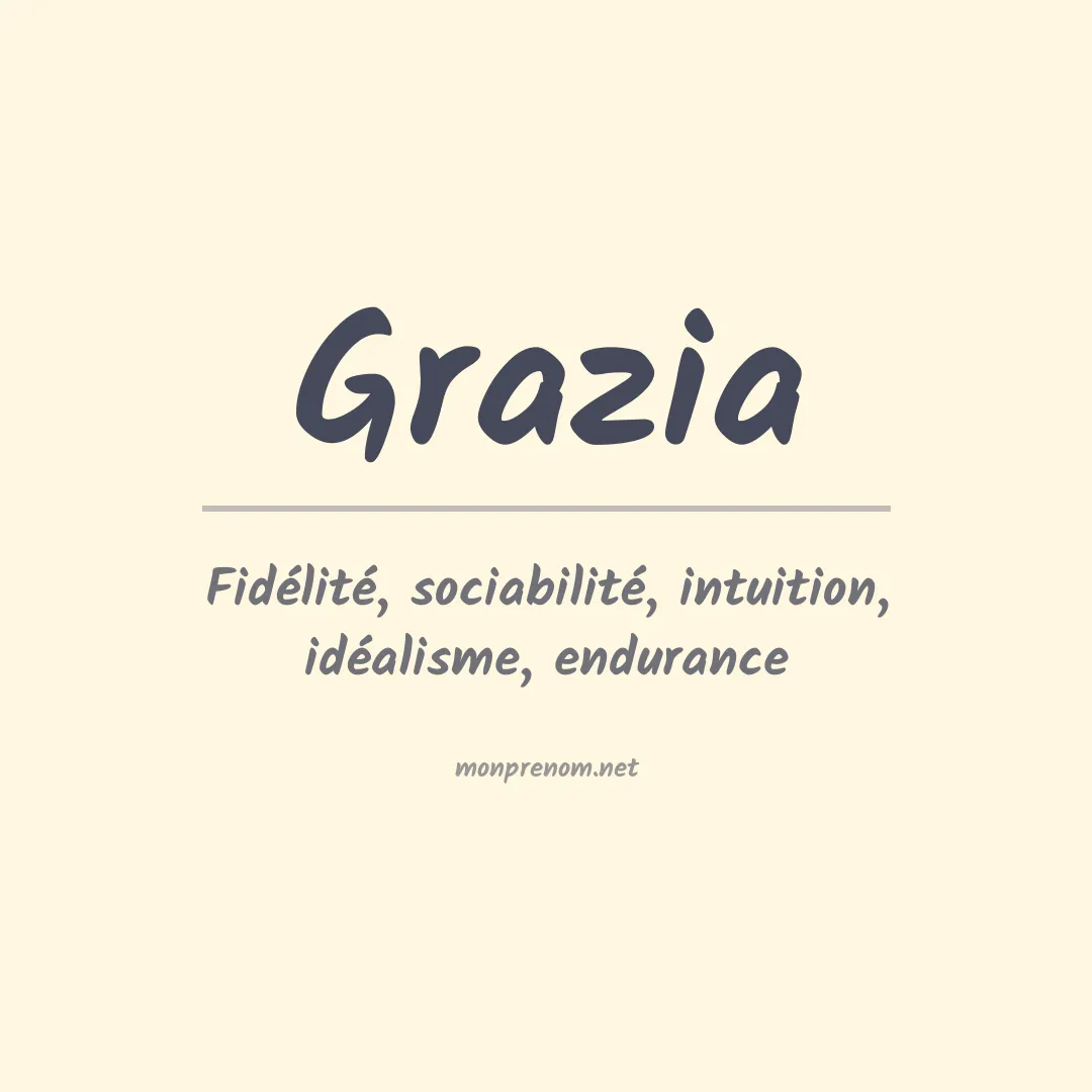 Signification du prénom Grazia