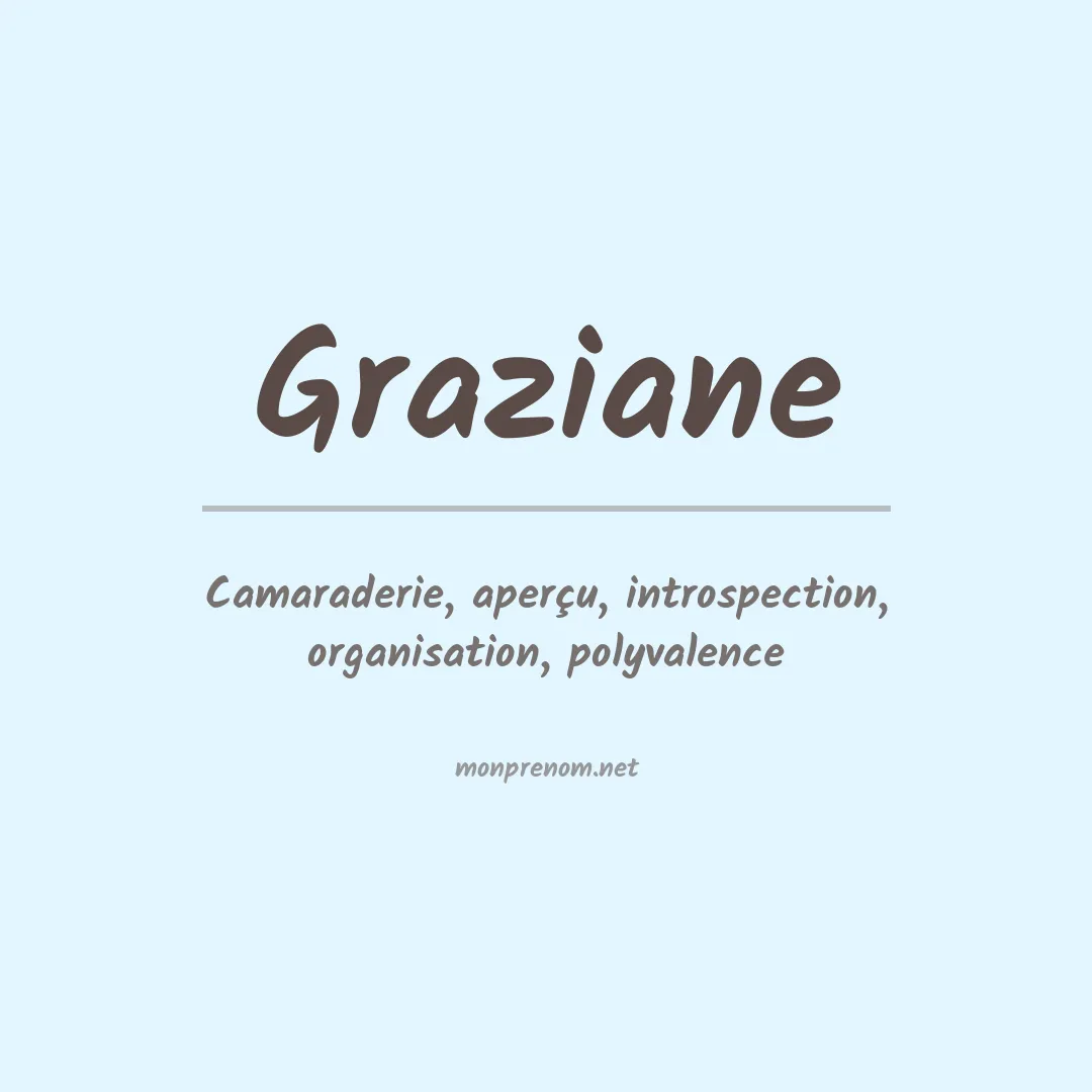 Prénom Graziane