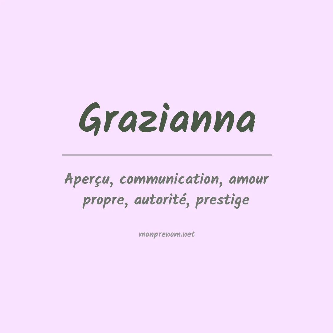 Signification du prénom Grazianna