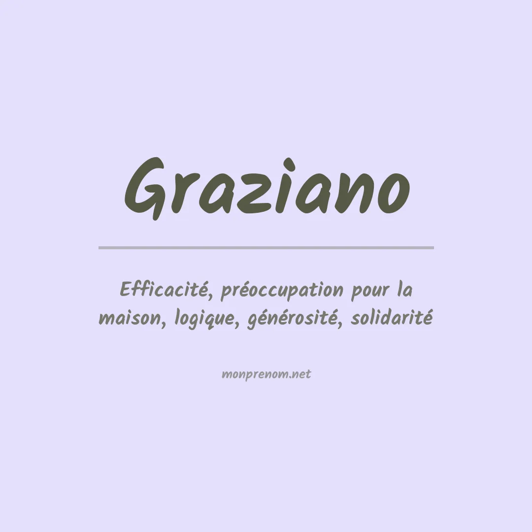 Prénom Graziano