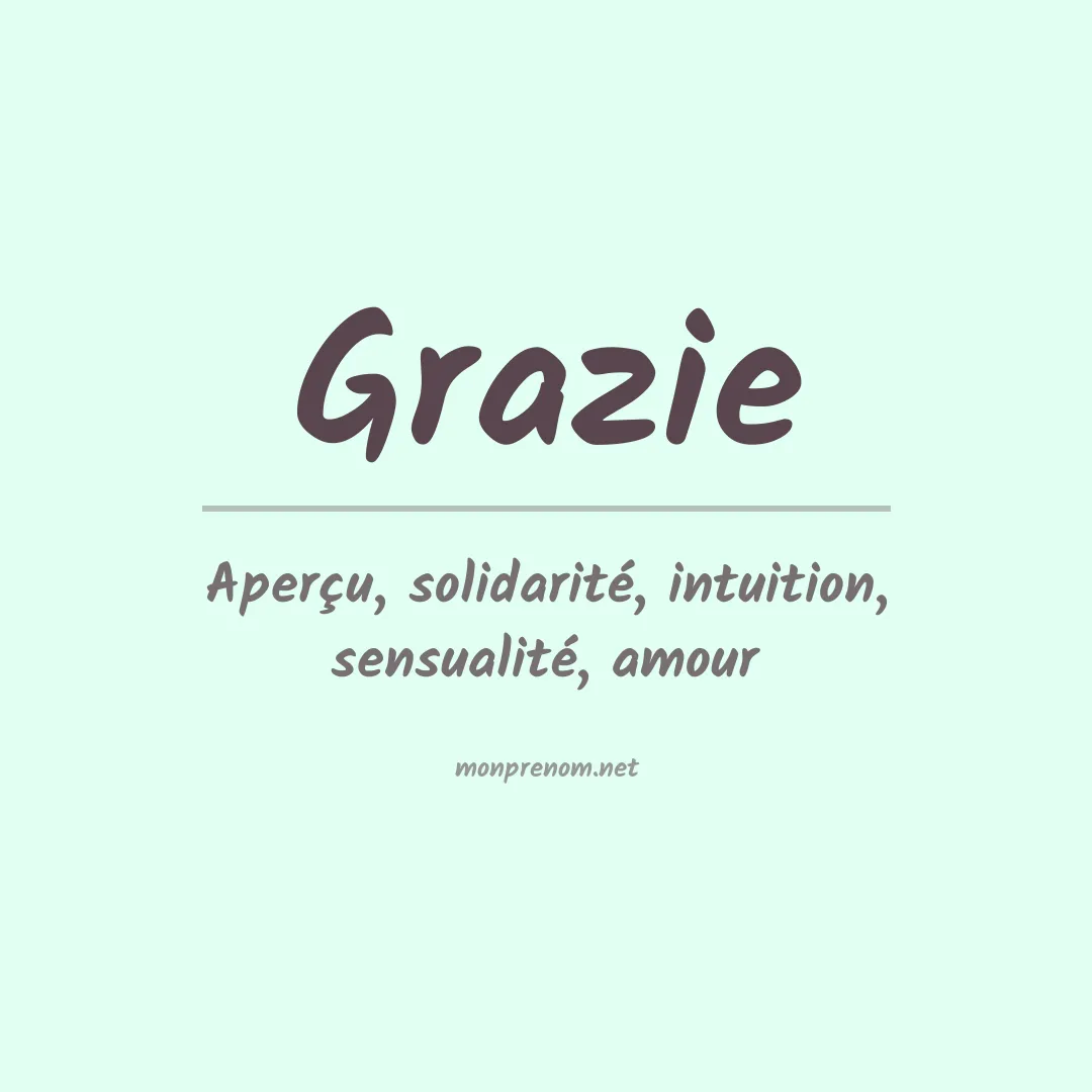 Signification du prénom Grazie