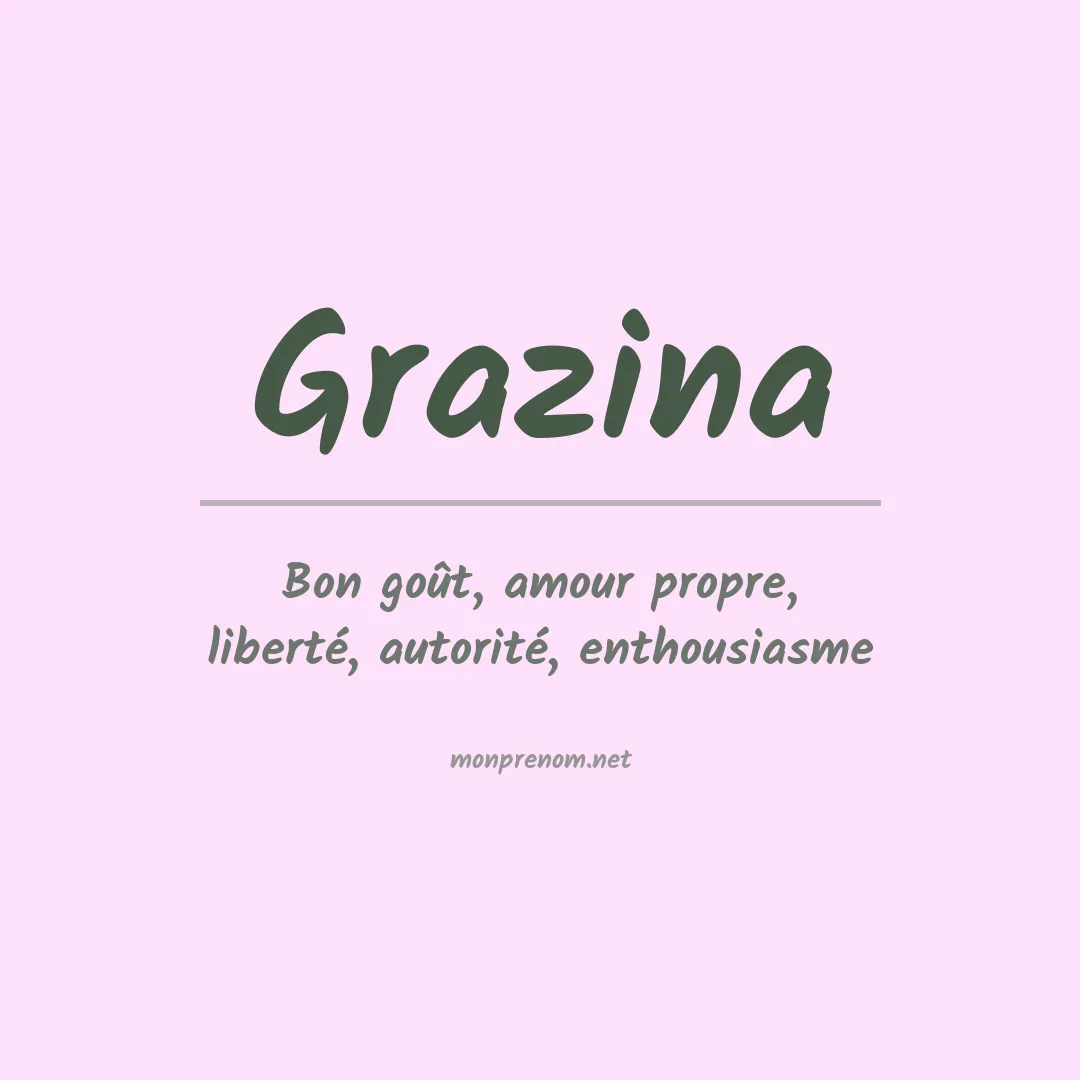 Signification du prénom Grazina