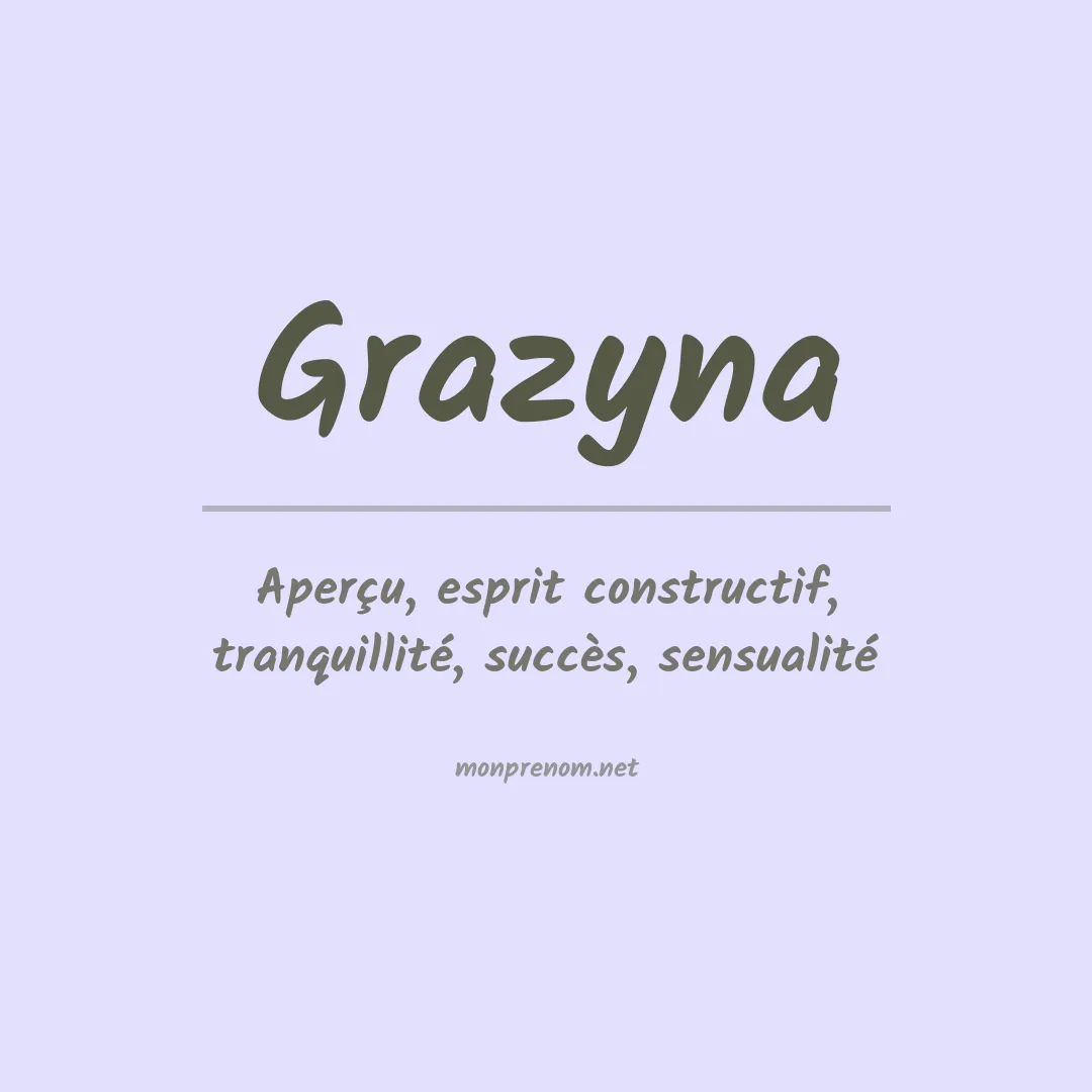 Prénom Grazyna
