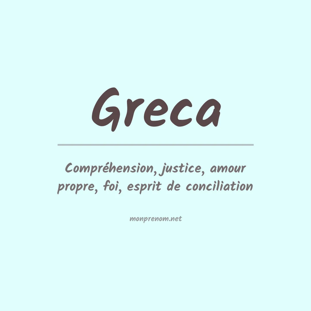Signification du prénom Greca