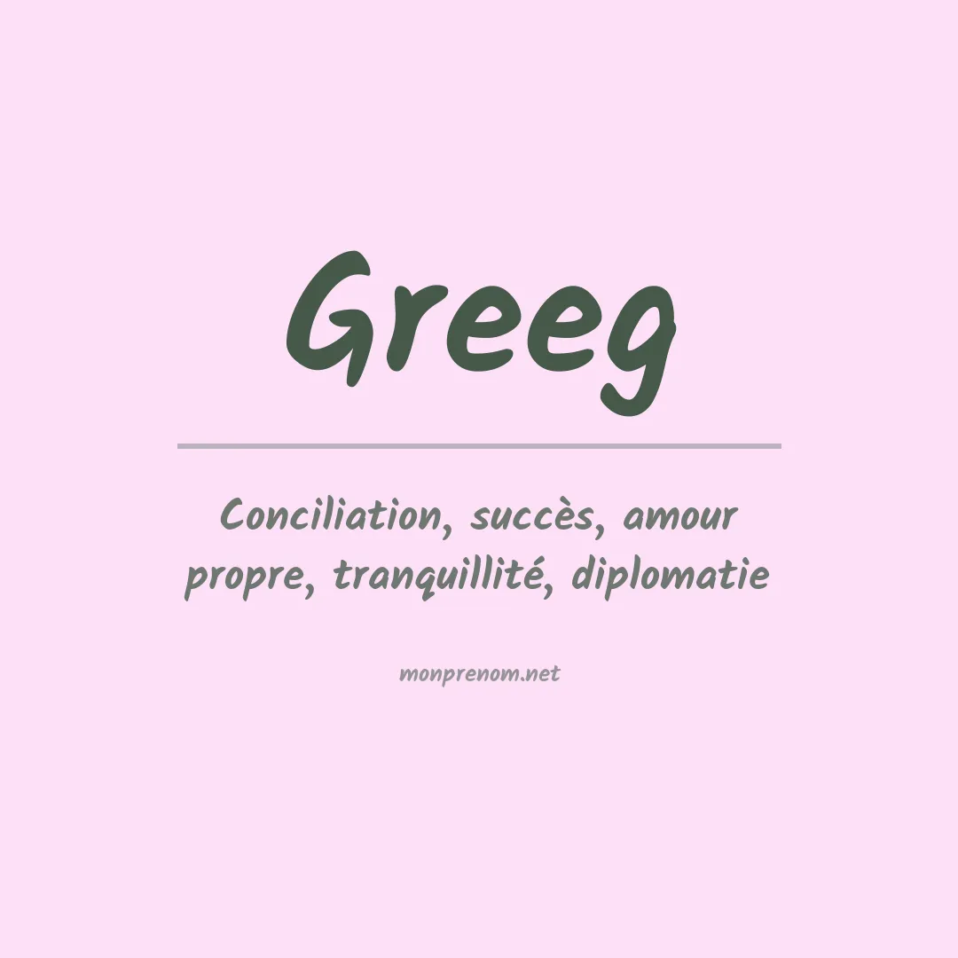 Signification du prénom Greeg