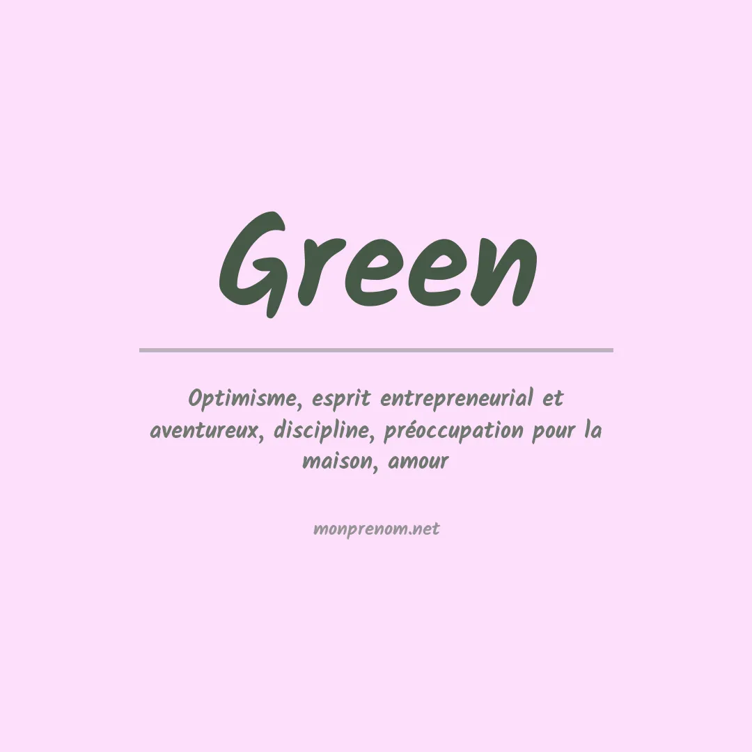Prénom Green