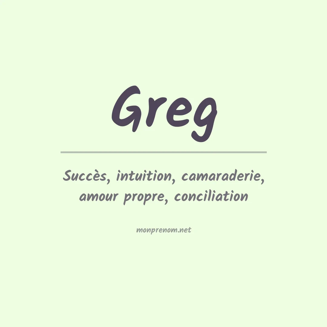 Prénom Greg