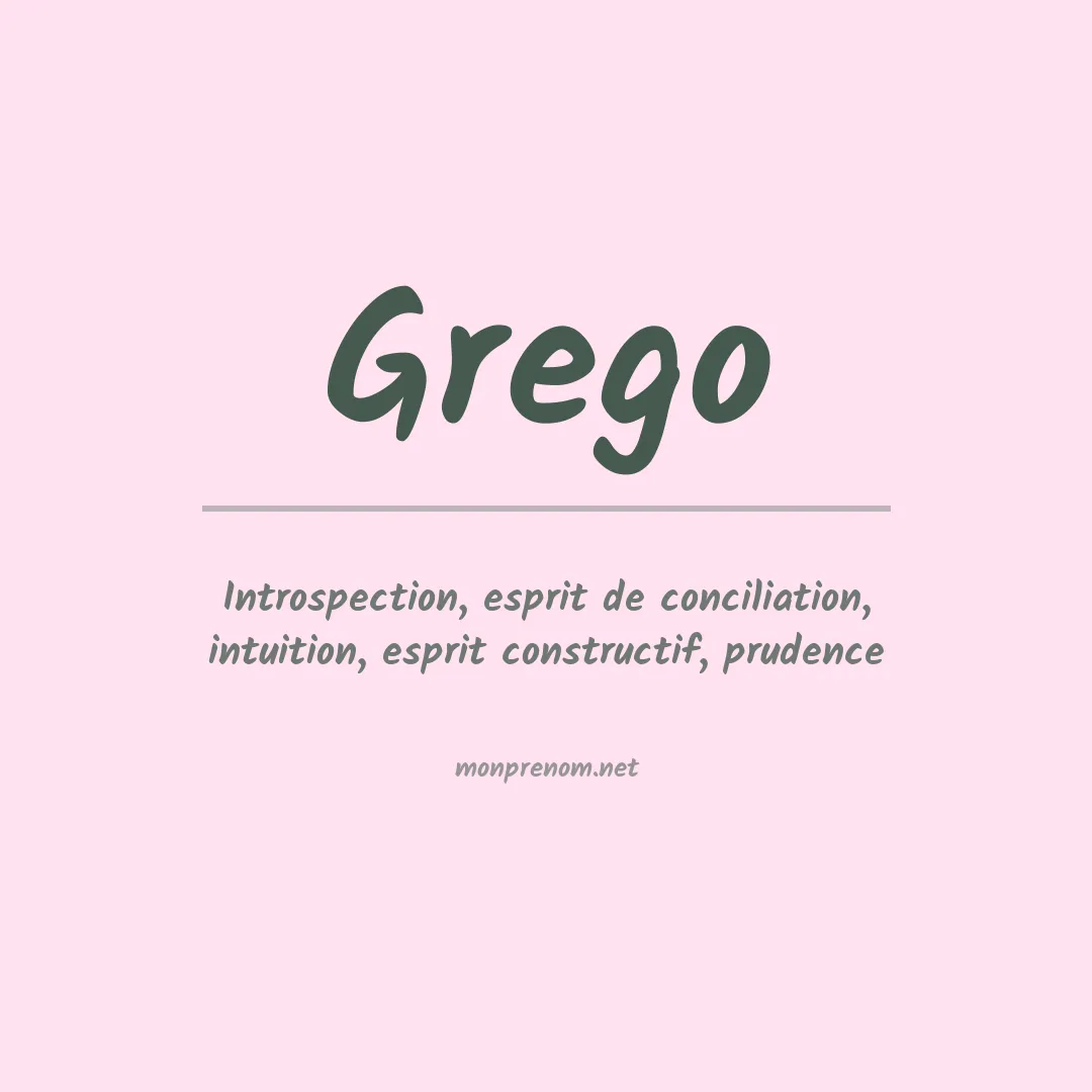Prénom Grego
