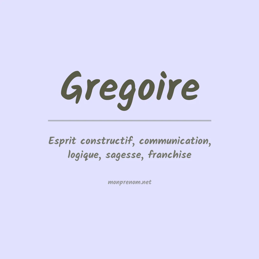 Prénom Gregoire