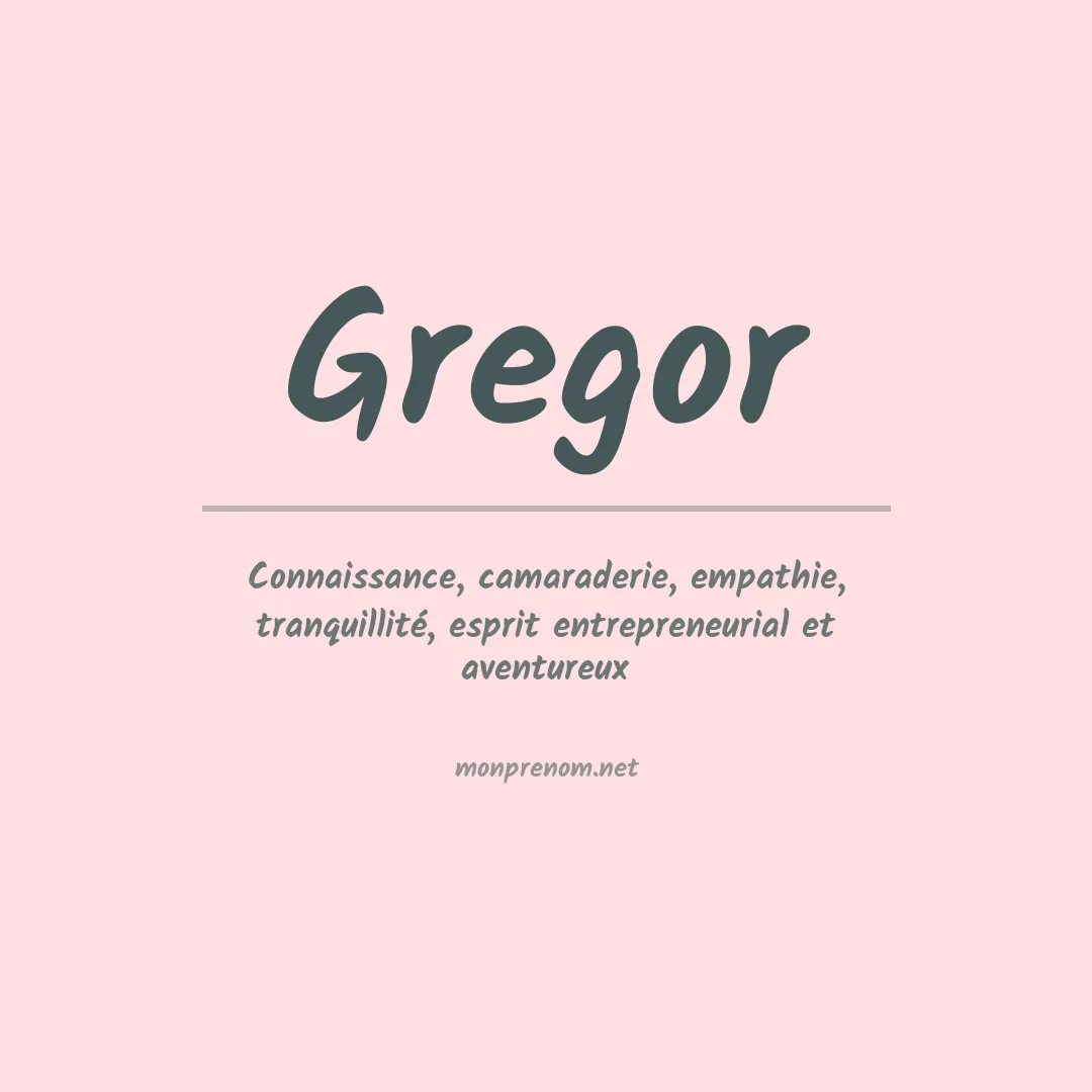 Prénom Gregor