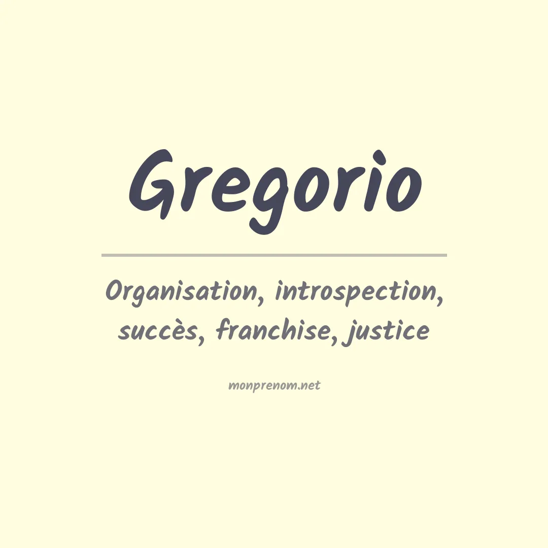 Prénom Gregorio