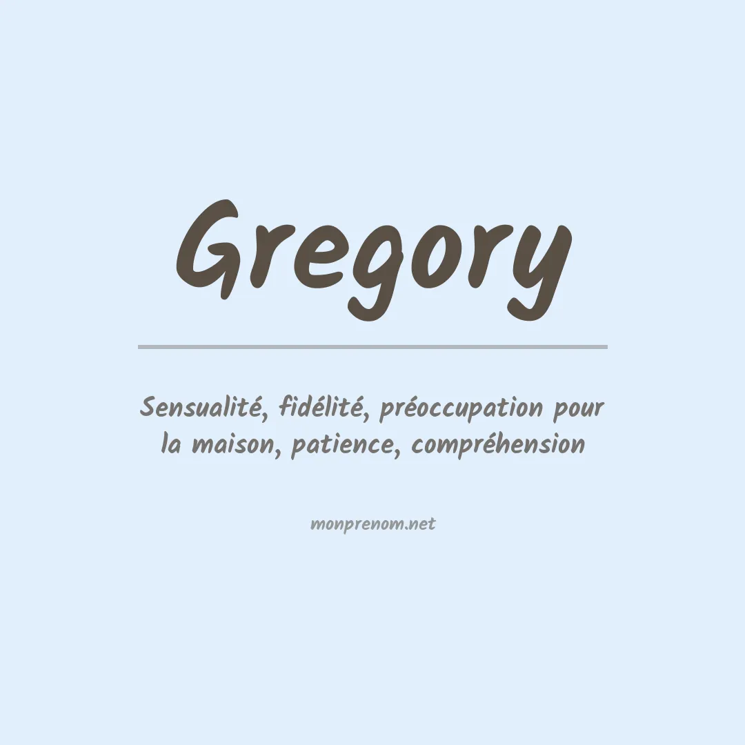 Prénom Gregory
